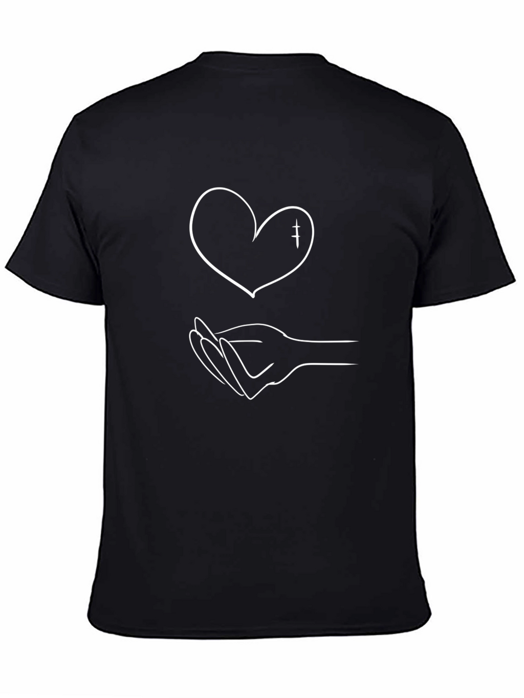 Heart in Hand Graphic Tee - Black
