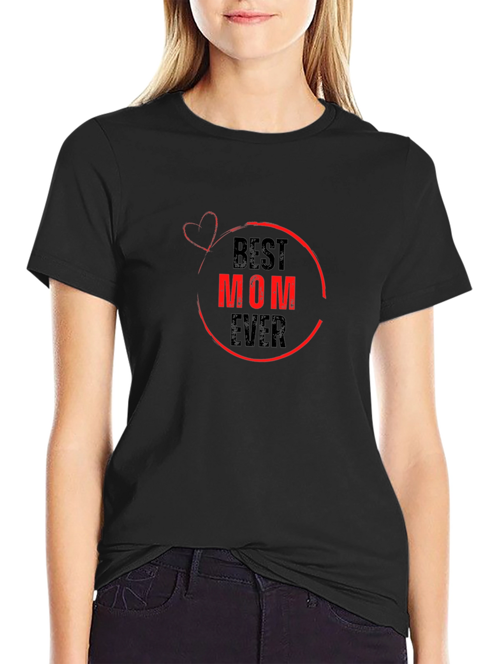 Best Mom Ever Graphic Tee - Black T-Shirt