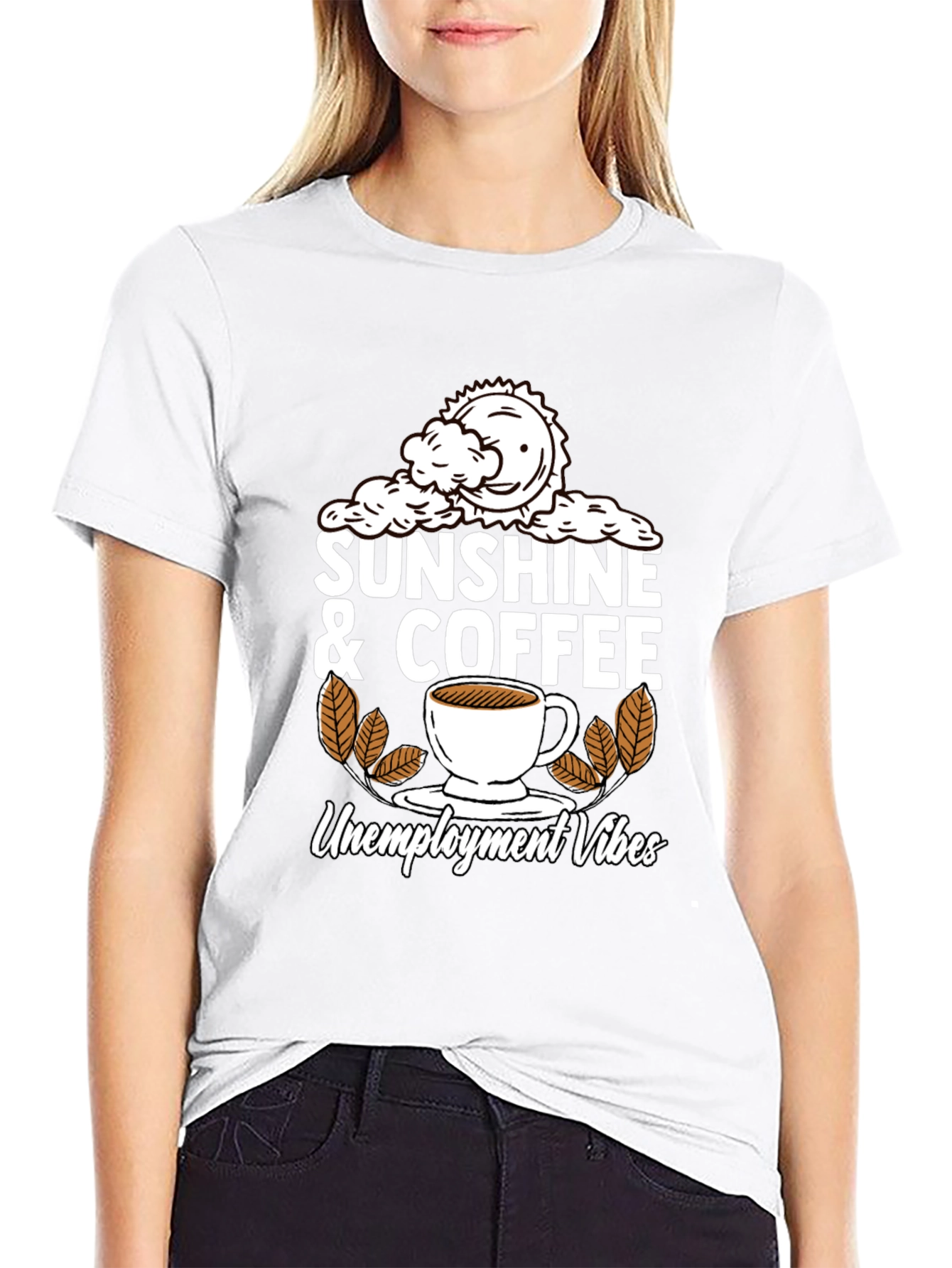 Sunshine & Coffee Unemployment Vibes Graphic Tee