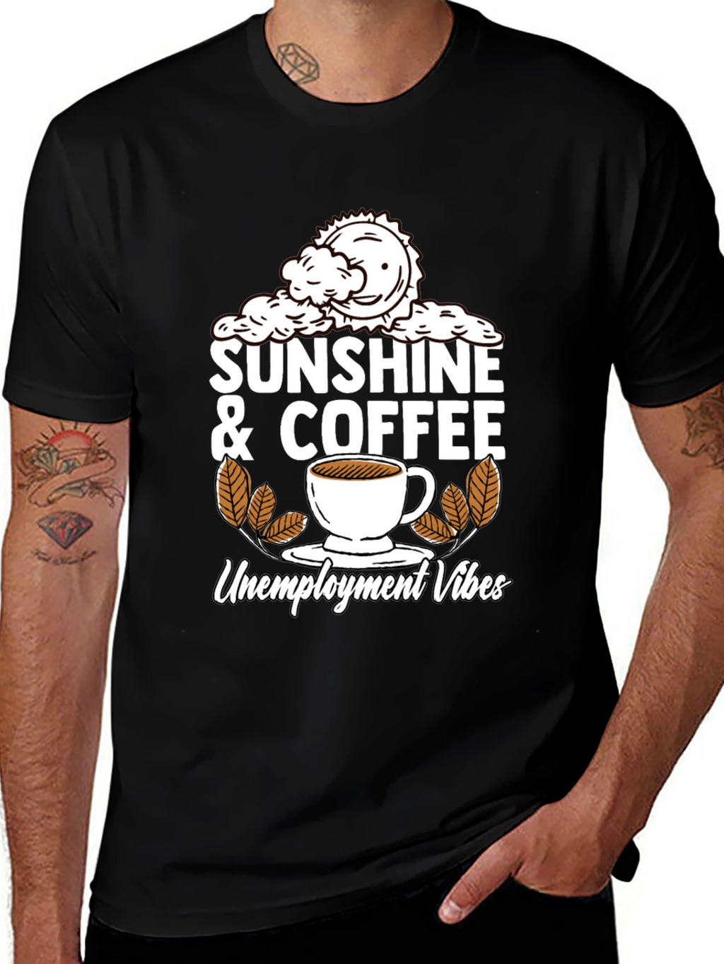 Sunshine & Coffee Unemployment Vibes Graphic Tee