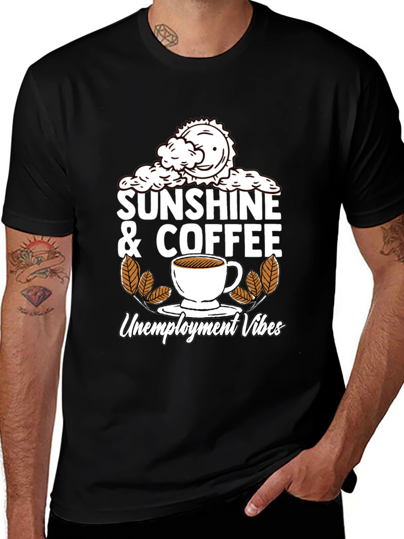Sunshine & Coffee Unemployment Vibes Graphic Tee