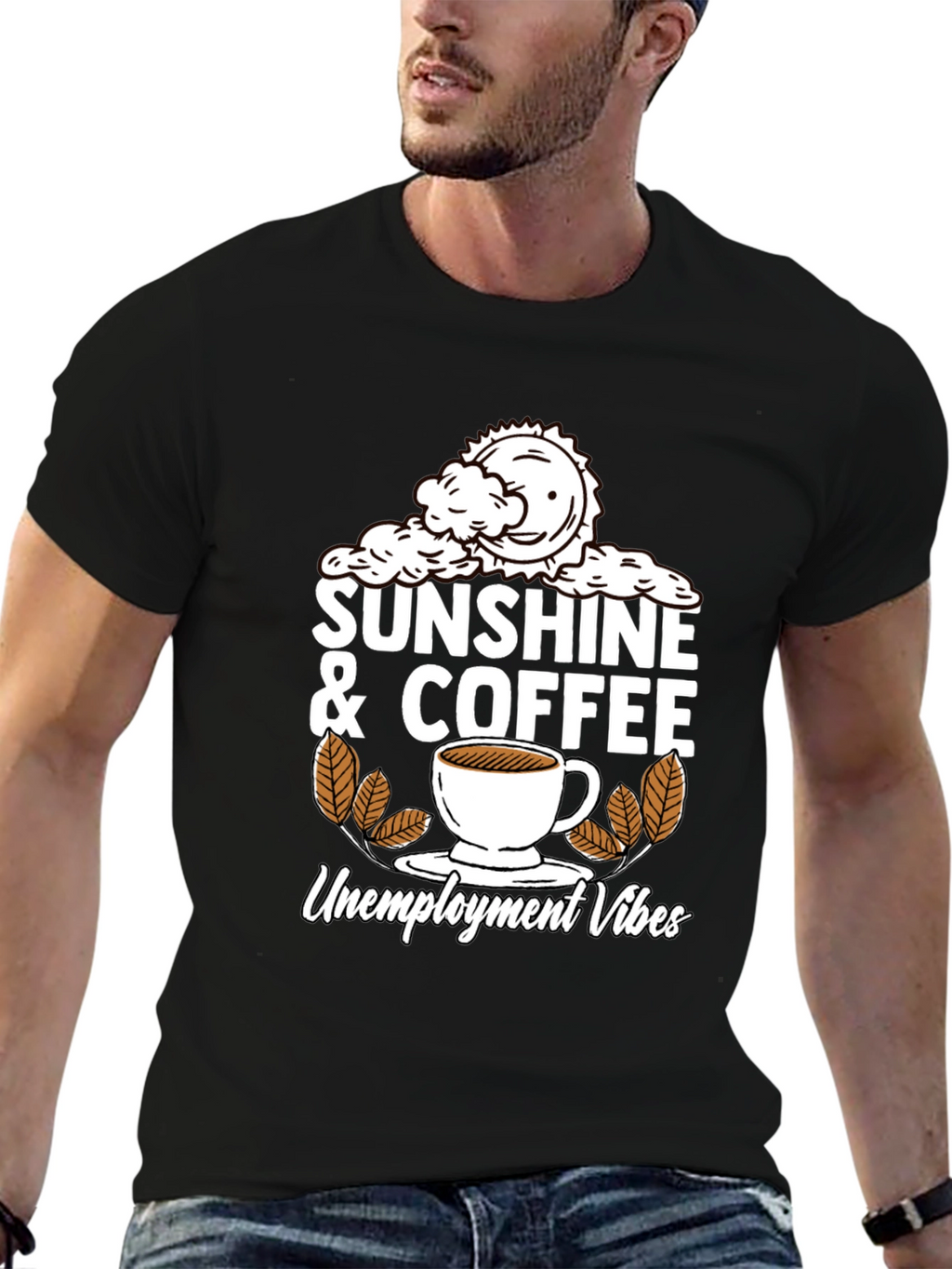 Sunshine & Coffee Unemployment Vibes Graphic Tee