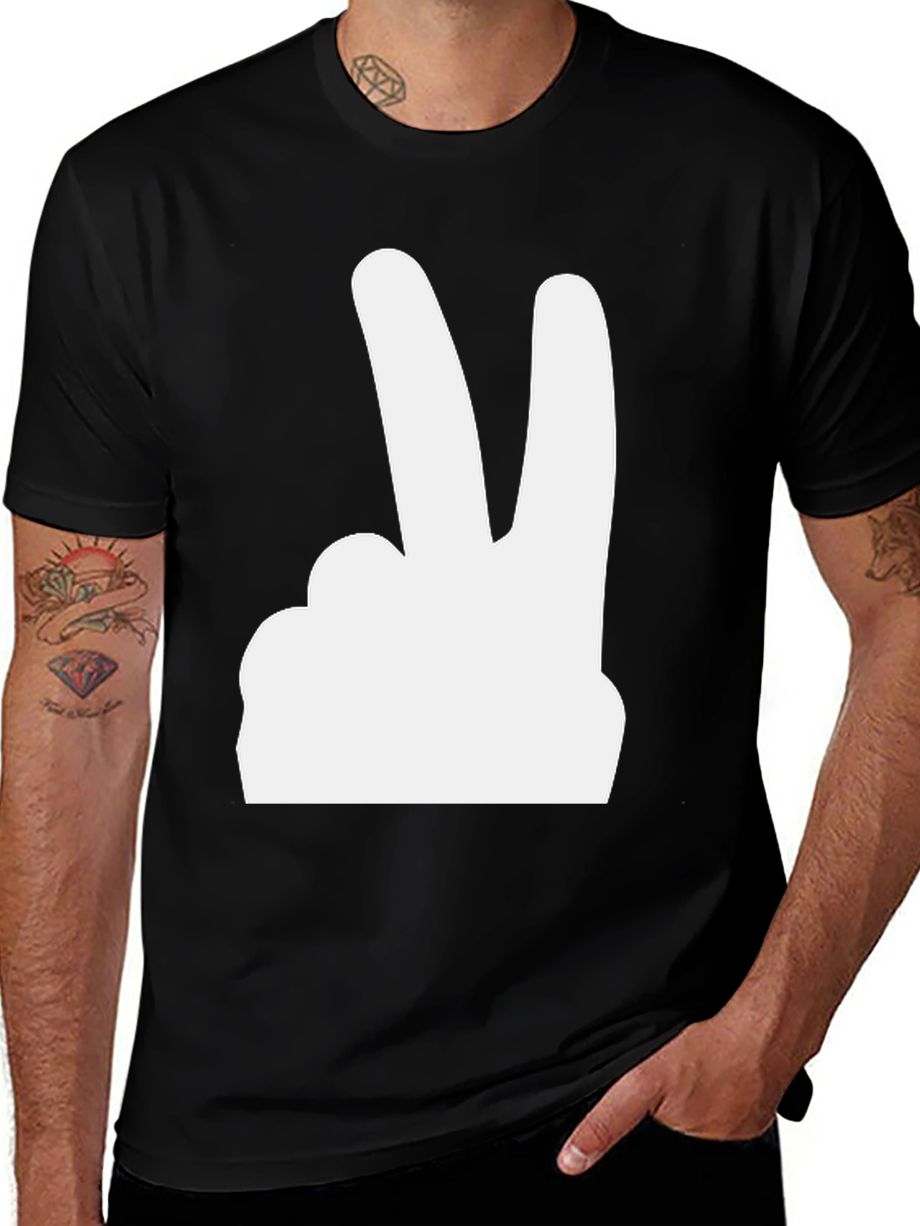 Peace Sign Graphic Tee - Stylish Comfort
