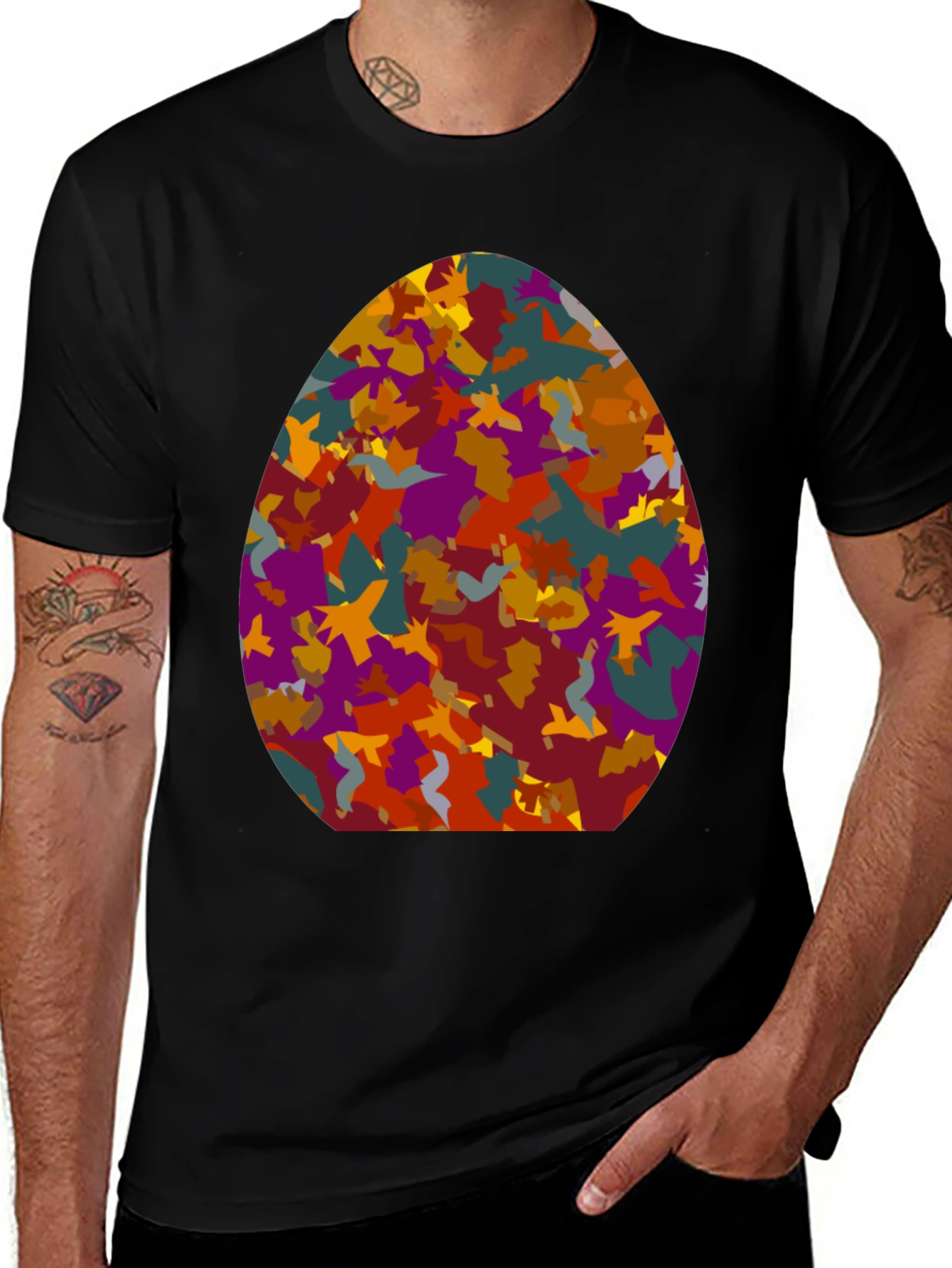 Abstract Easter Egg Tee - Novelty Design