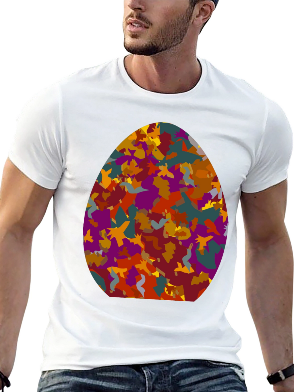 Abstract Easter Egg Tee - Novelty Design