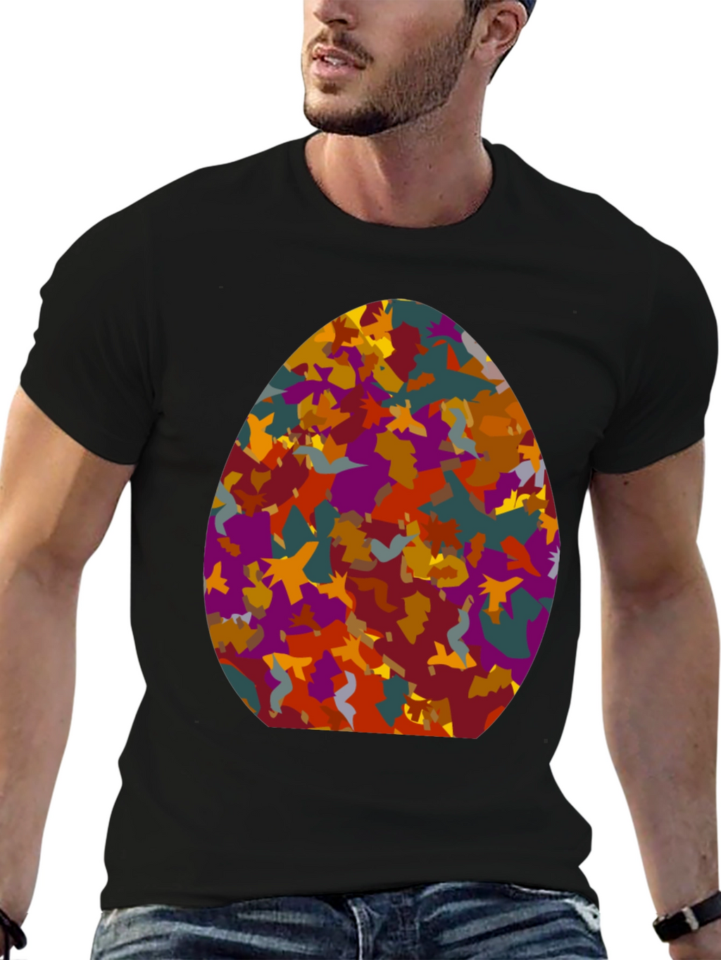 Abstract Easter Egg Tee - Novelty Design