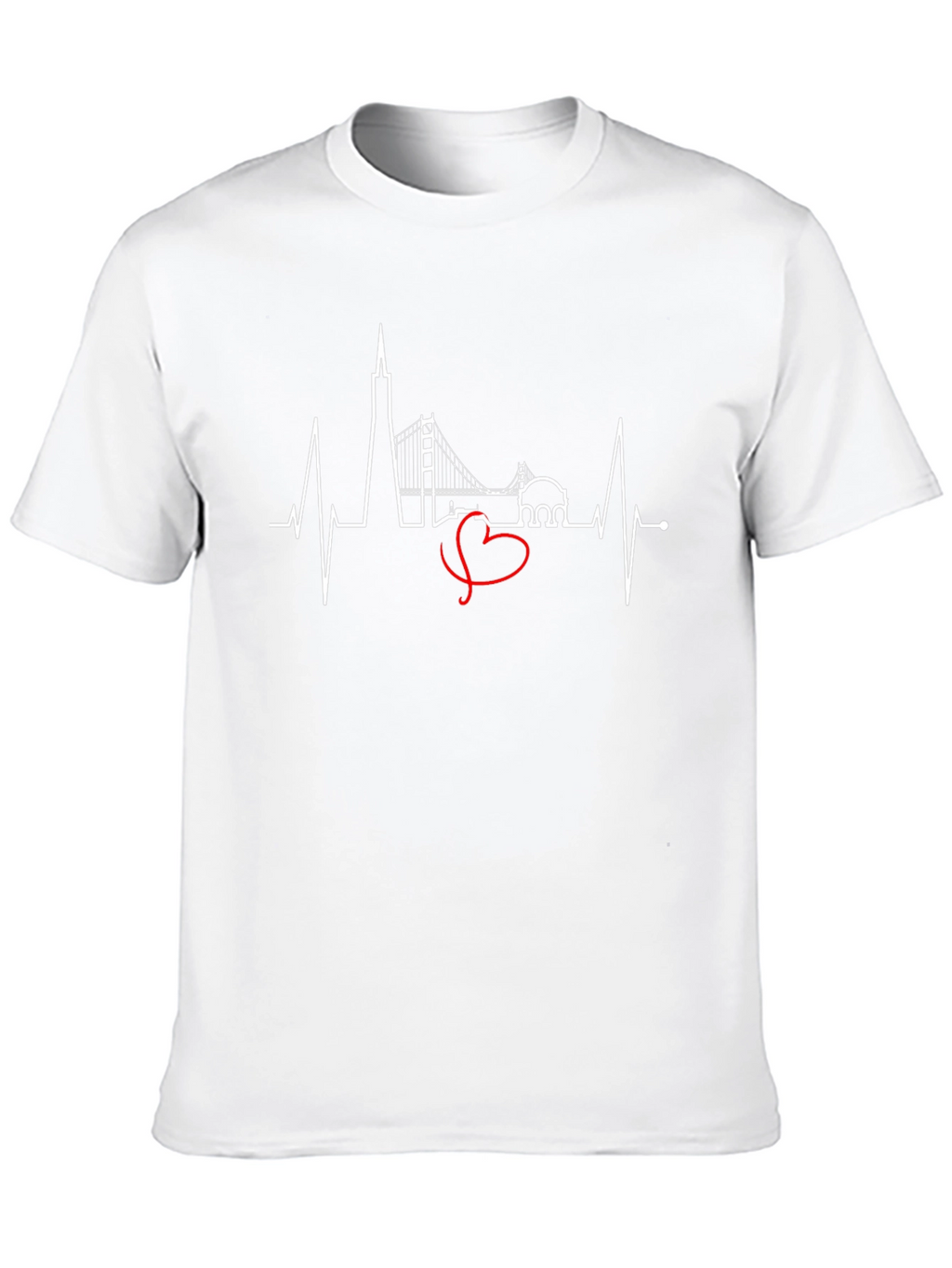 San Francisco Skyline Heartbeat T-Shirt