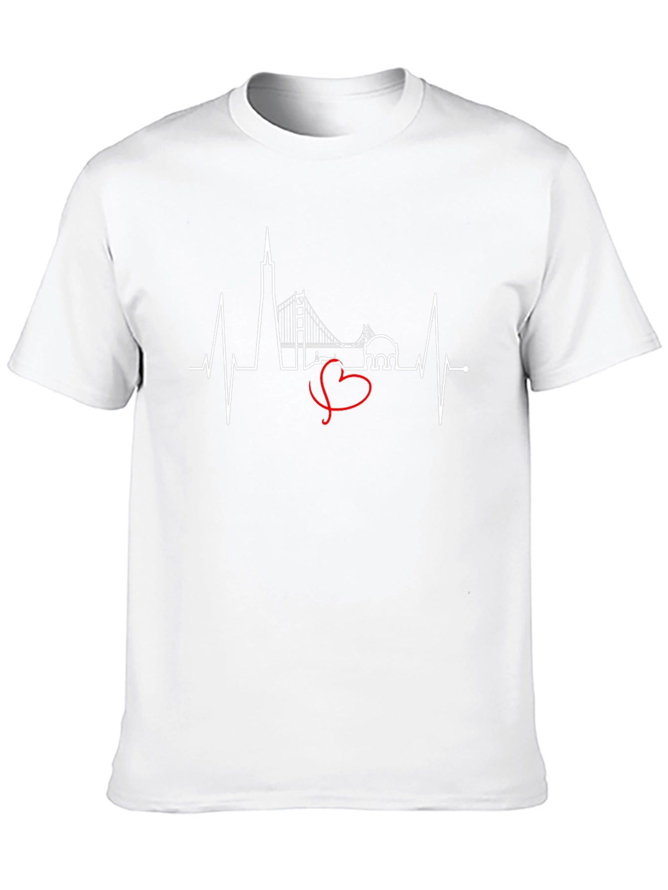 San Francisco Skyline Heartbeat T-Shirt