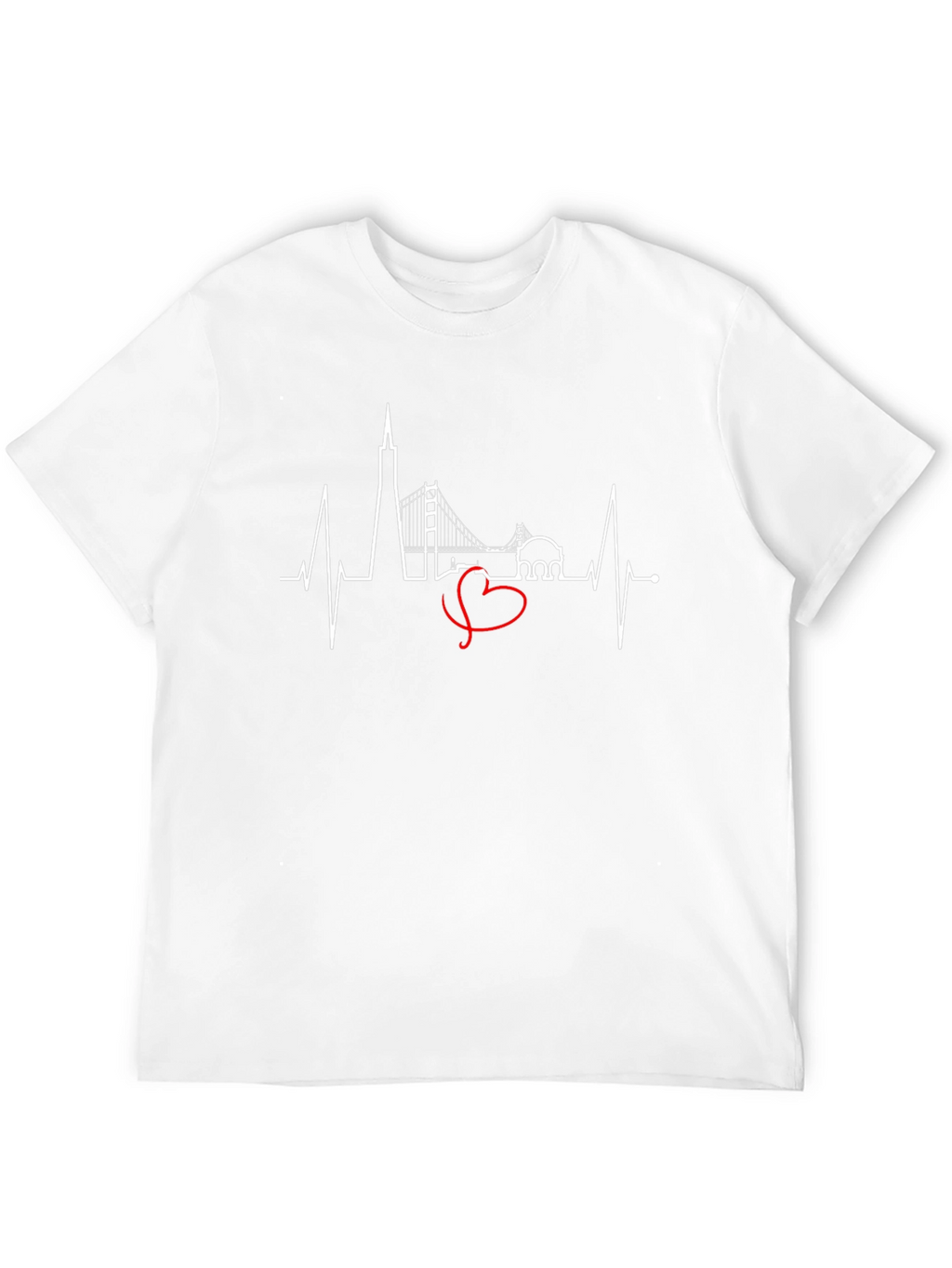 San Francisco Skyline Heartbeat T-Shirt