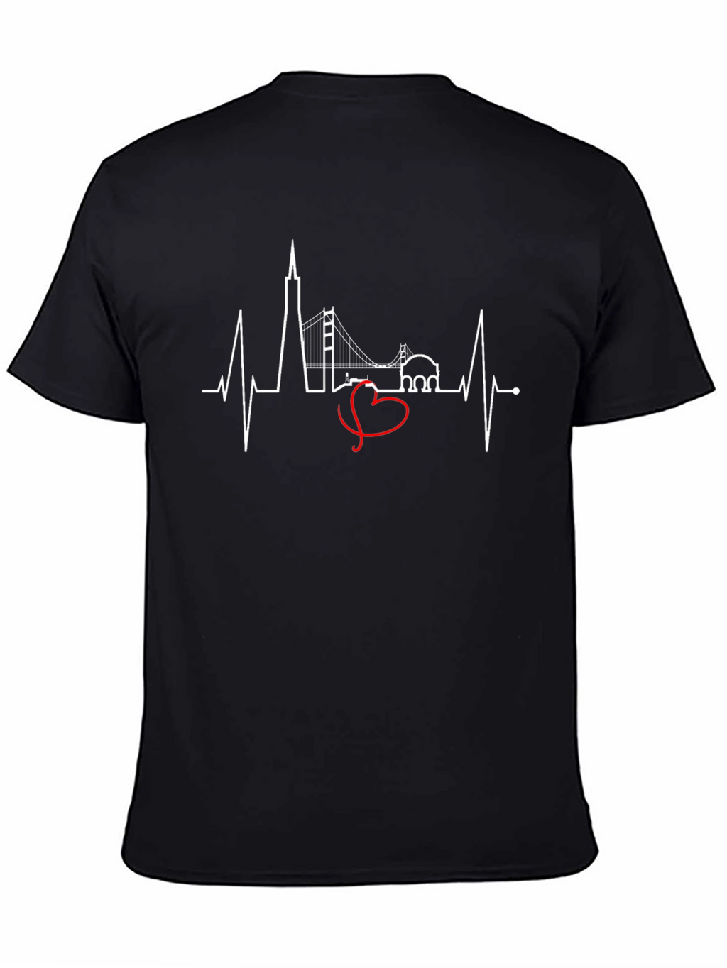 San Francisco Skyline Heartbeat T-Shirt