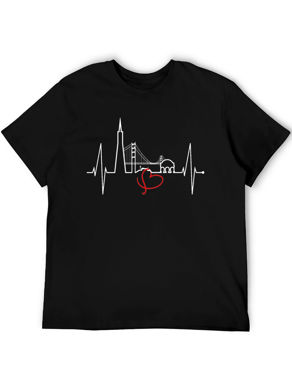 San Francisco Skyline Heartbeat T-Shirt