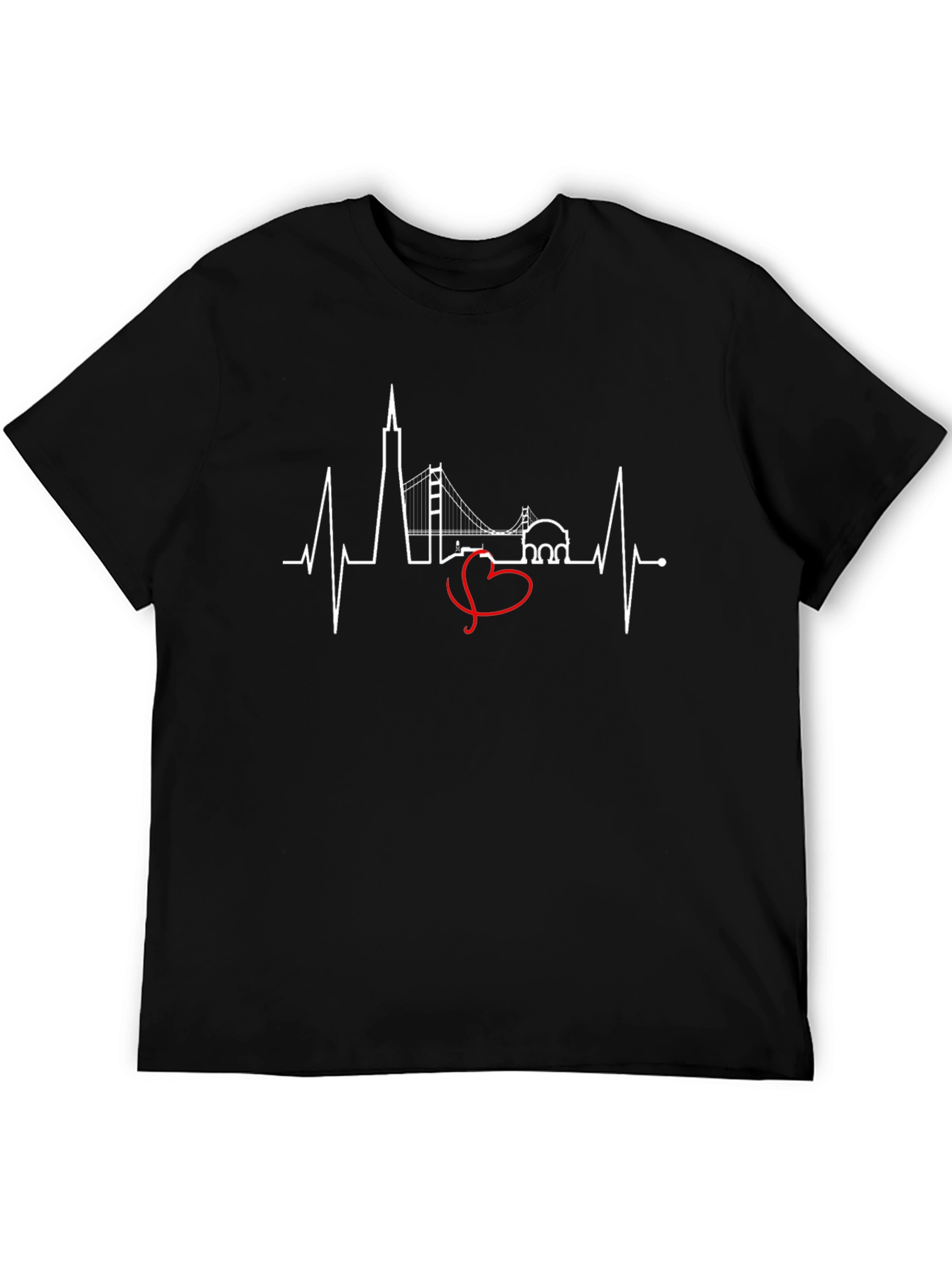 San Francisco Skyline Heartbeat T-Shirt