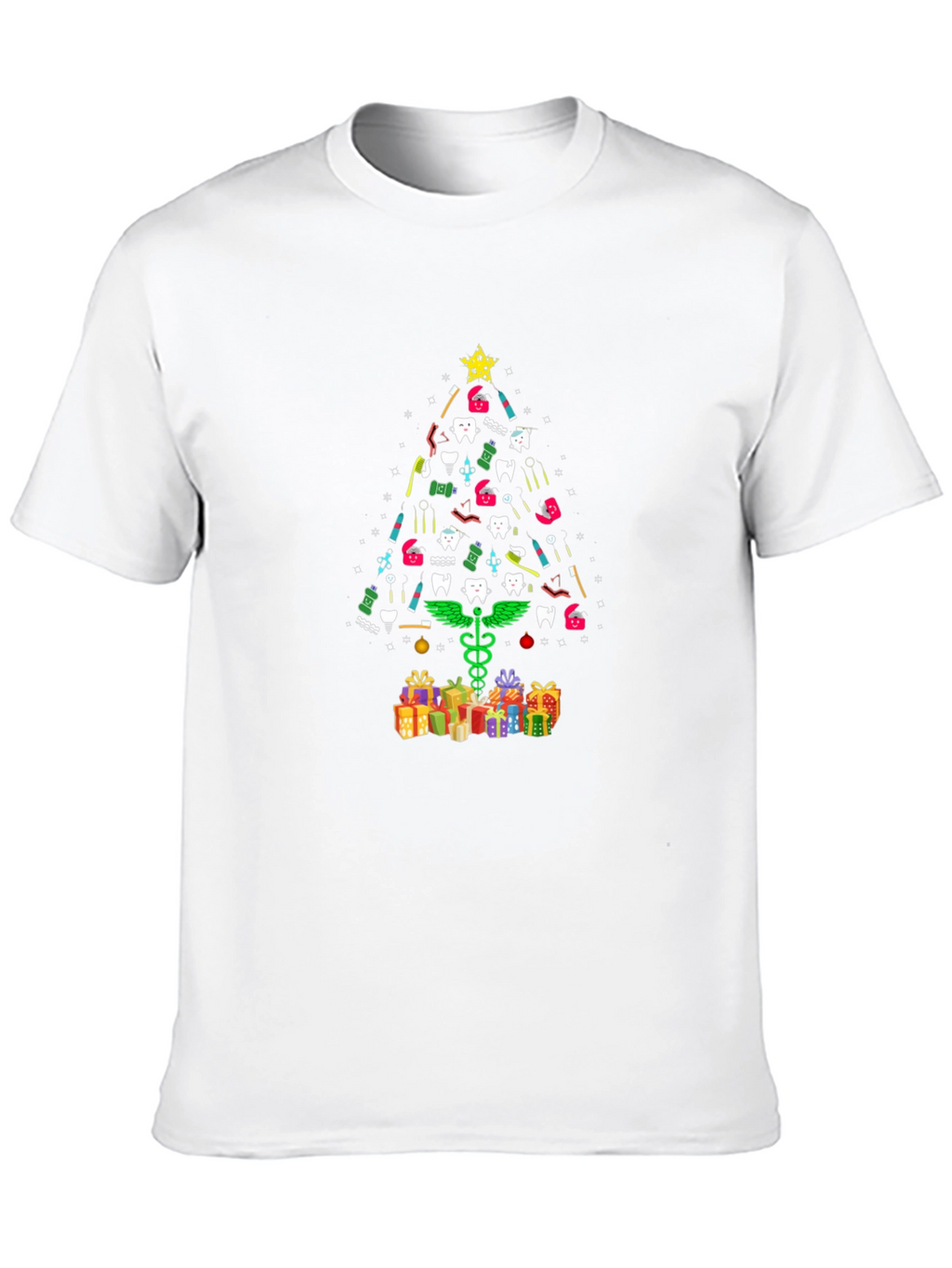 Dental Christmas Tree Black T-Shirt