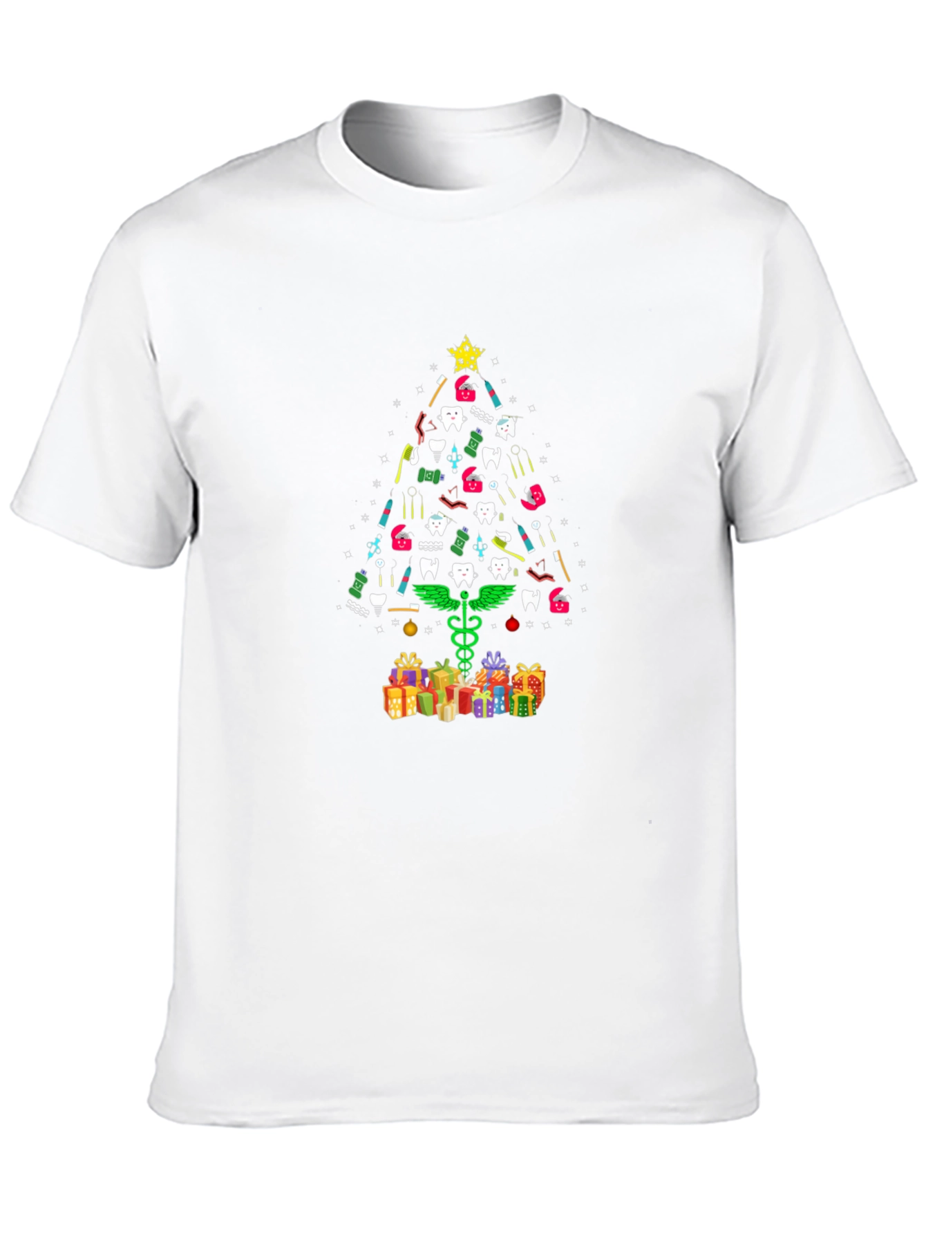 Dental Christmas Tree Black T-Shirt