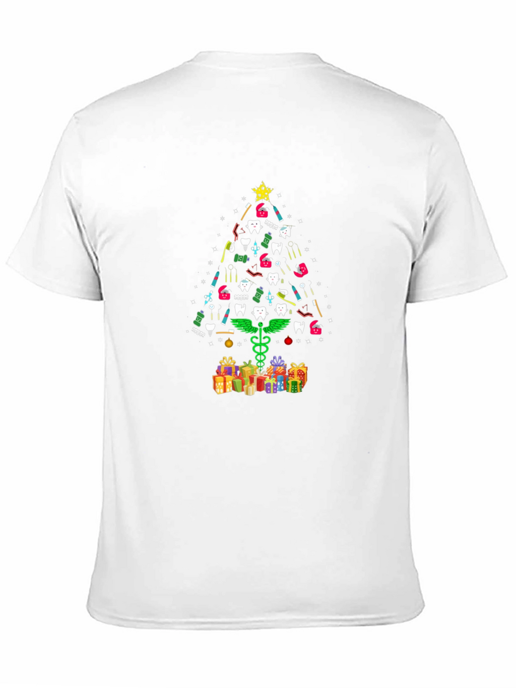 Dental Christmas Tree Black T-Shirt