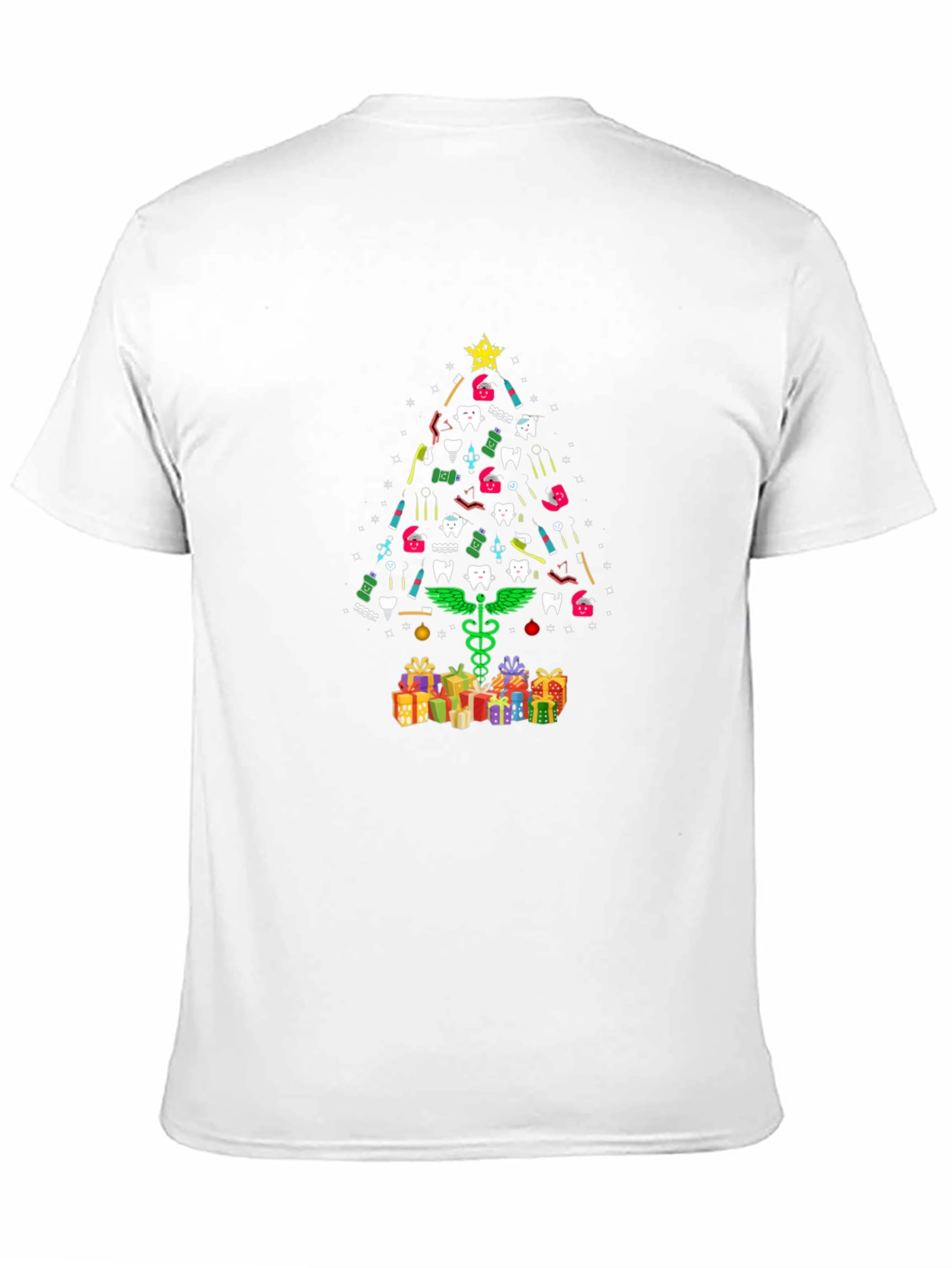 Dental Christmas Tree Black T-Shirt