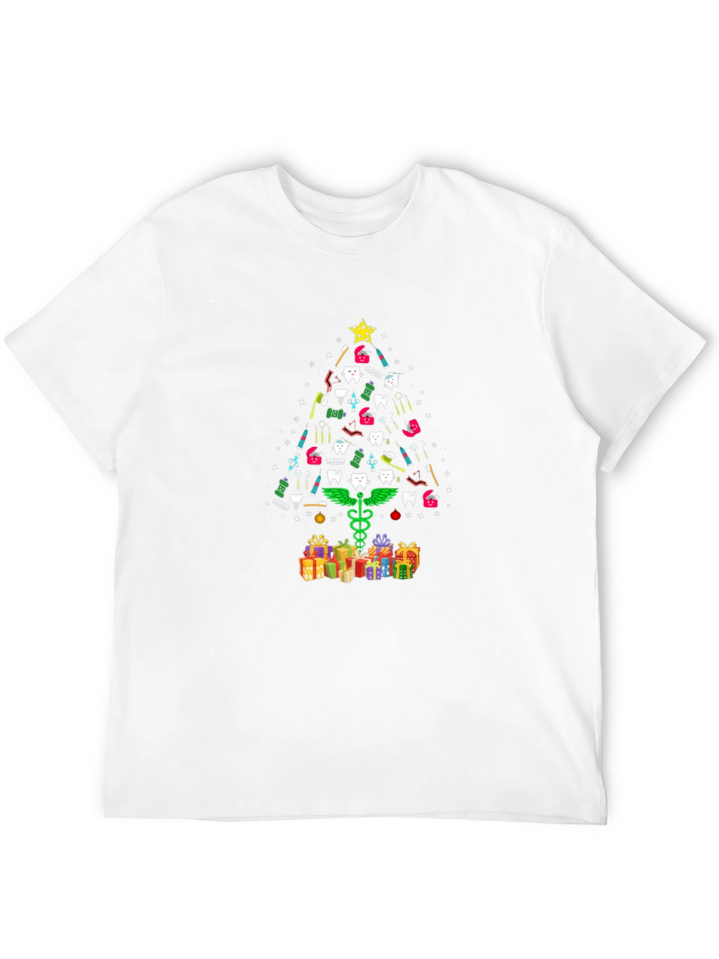 Dental Christmas Tree Black T-Shirt