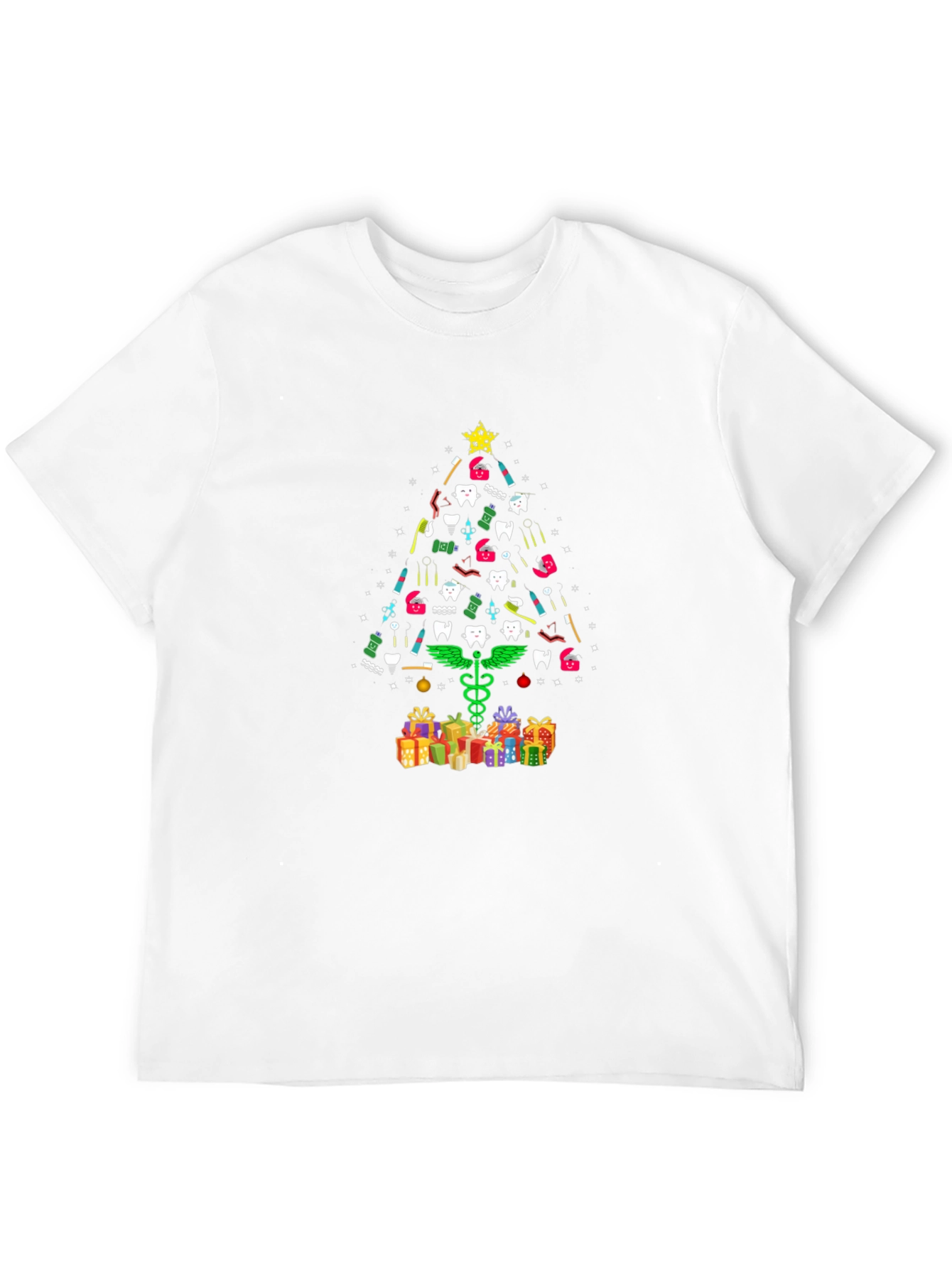 Dental Christmas Tree Black T-Shirt