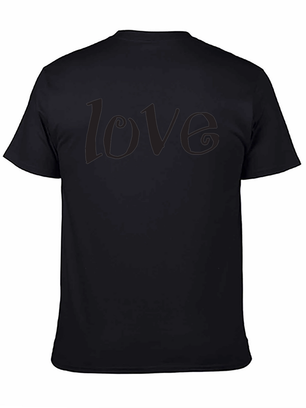 Love Graphic Black T-Shirt Casual Wear