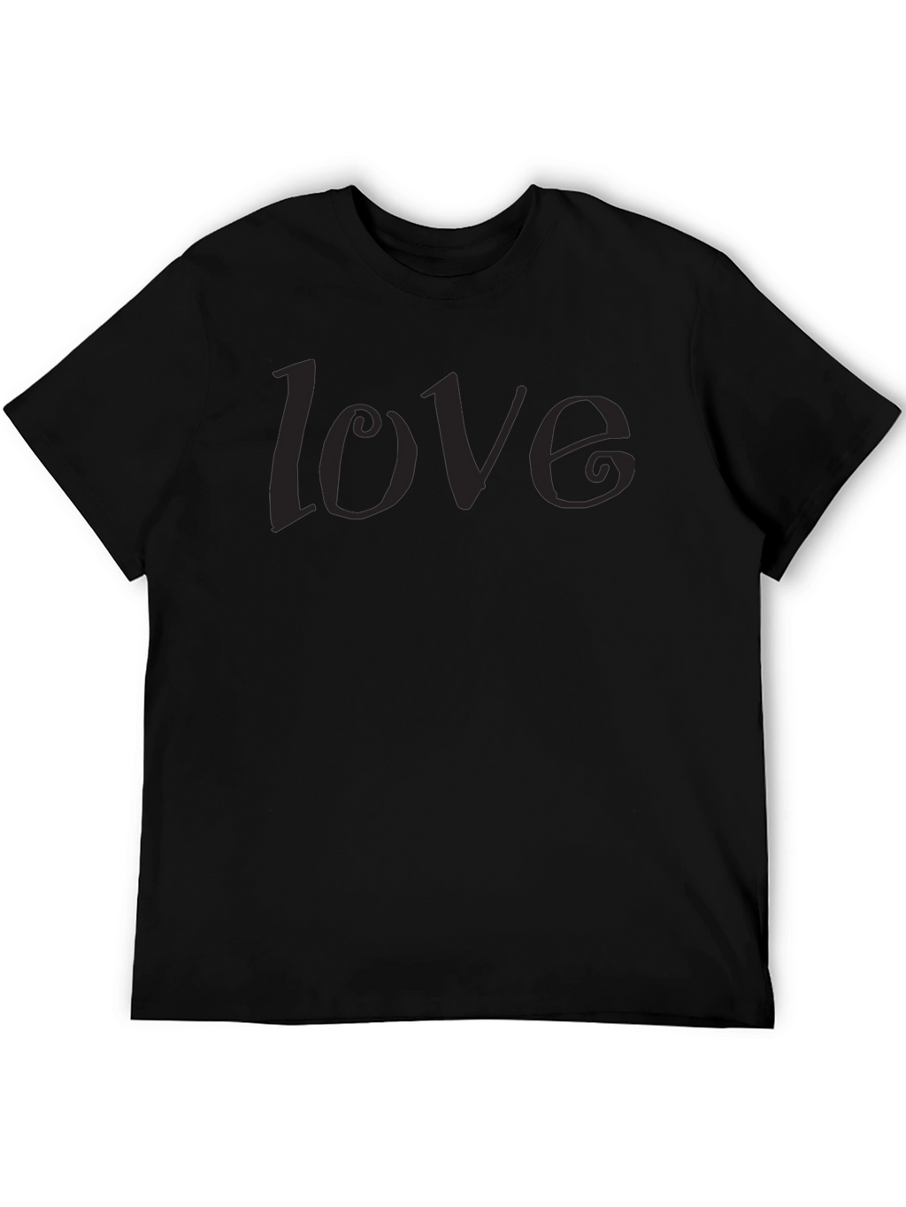 Love Graphic Black T-Shirt Casual Wear