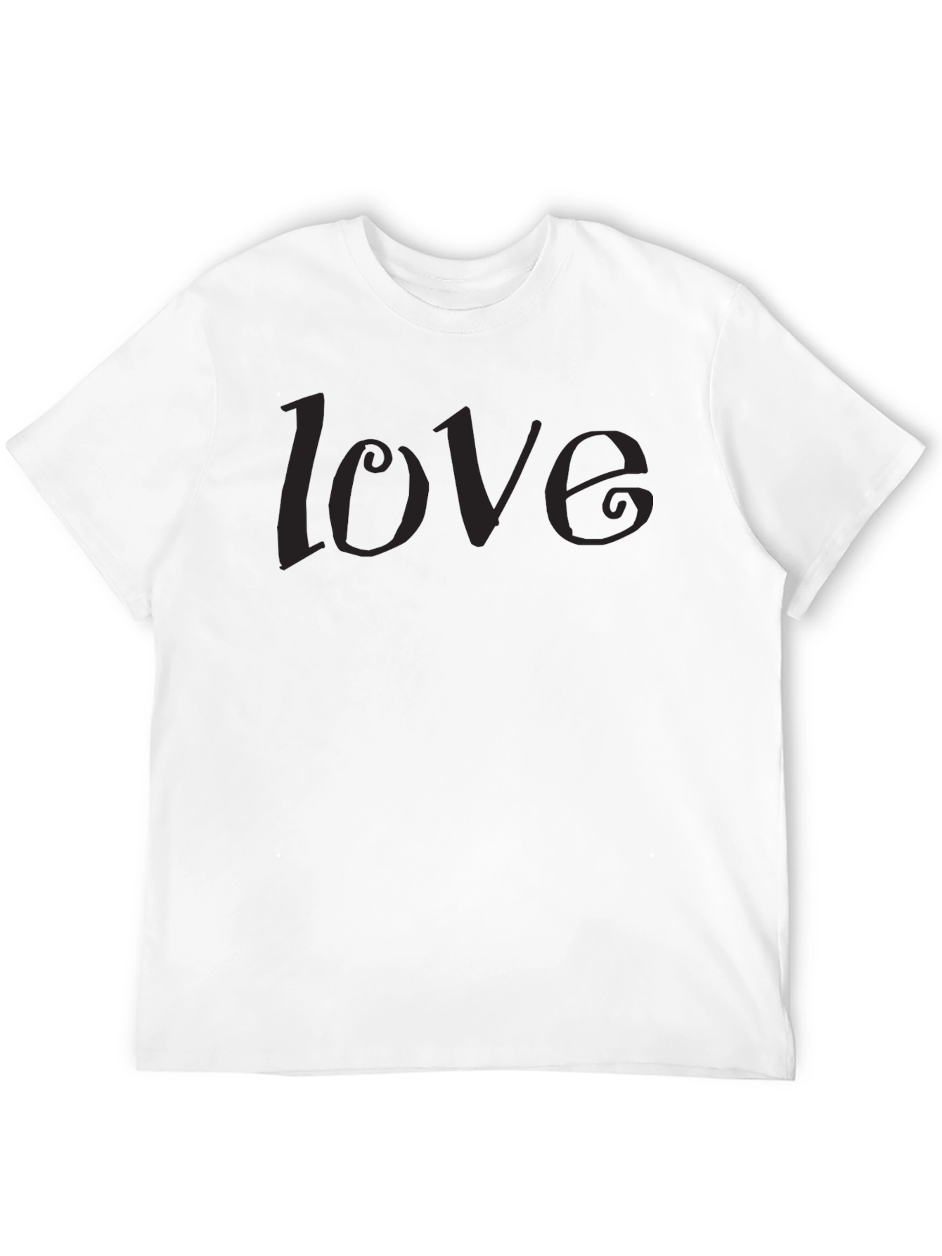 Love Graphic Black T-Shirt Casual Wear