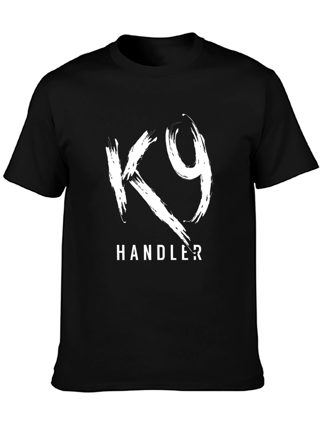 K9 Handler Graphic T-Shirt - Black Cotton Tee