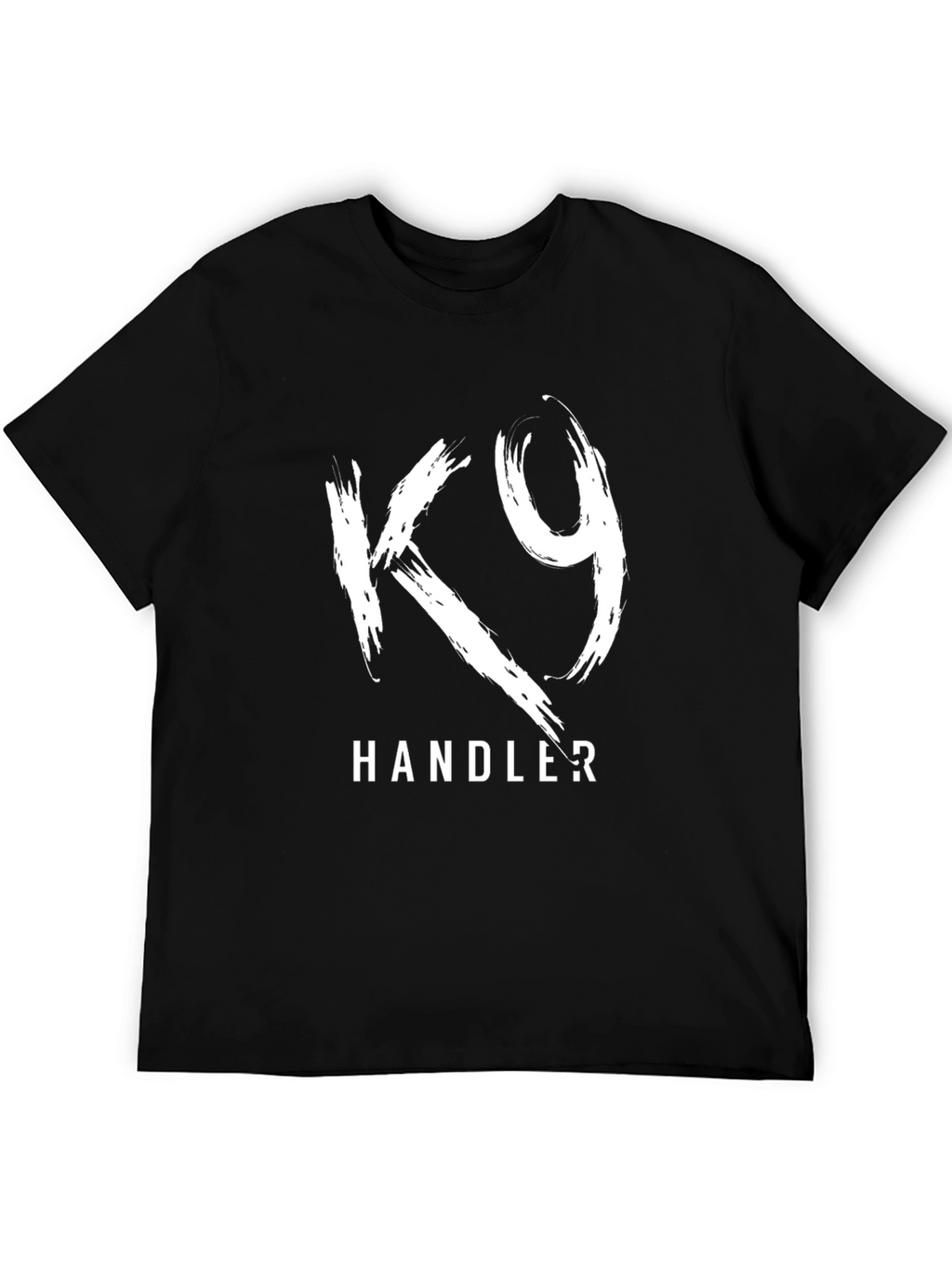 K9 Handler Graphic T-Shirt - Black Cotton Tee