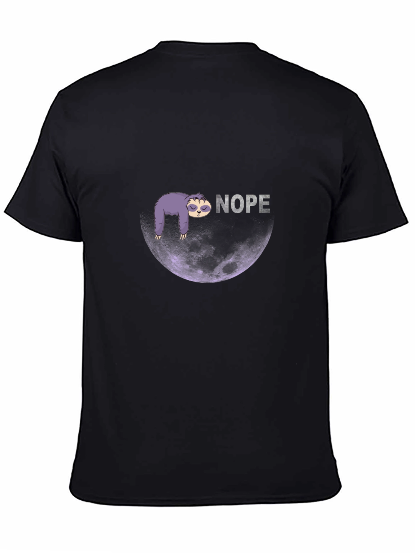 Nope Sloth Graphic Tee - Lazy Moon T-Shirt