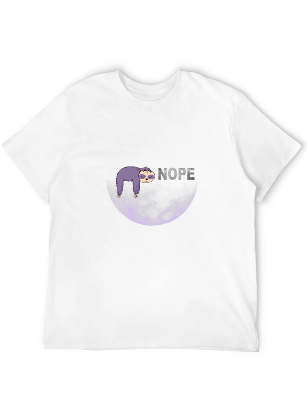 Nope Sloth Graphic Tee - Lazy Moon T-Shirt