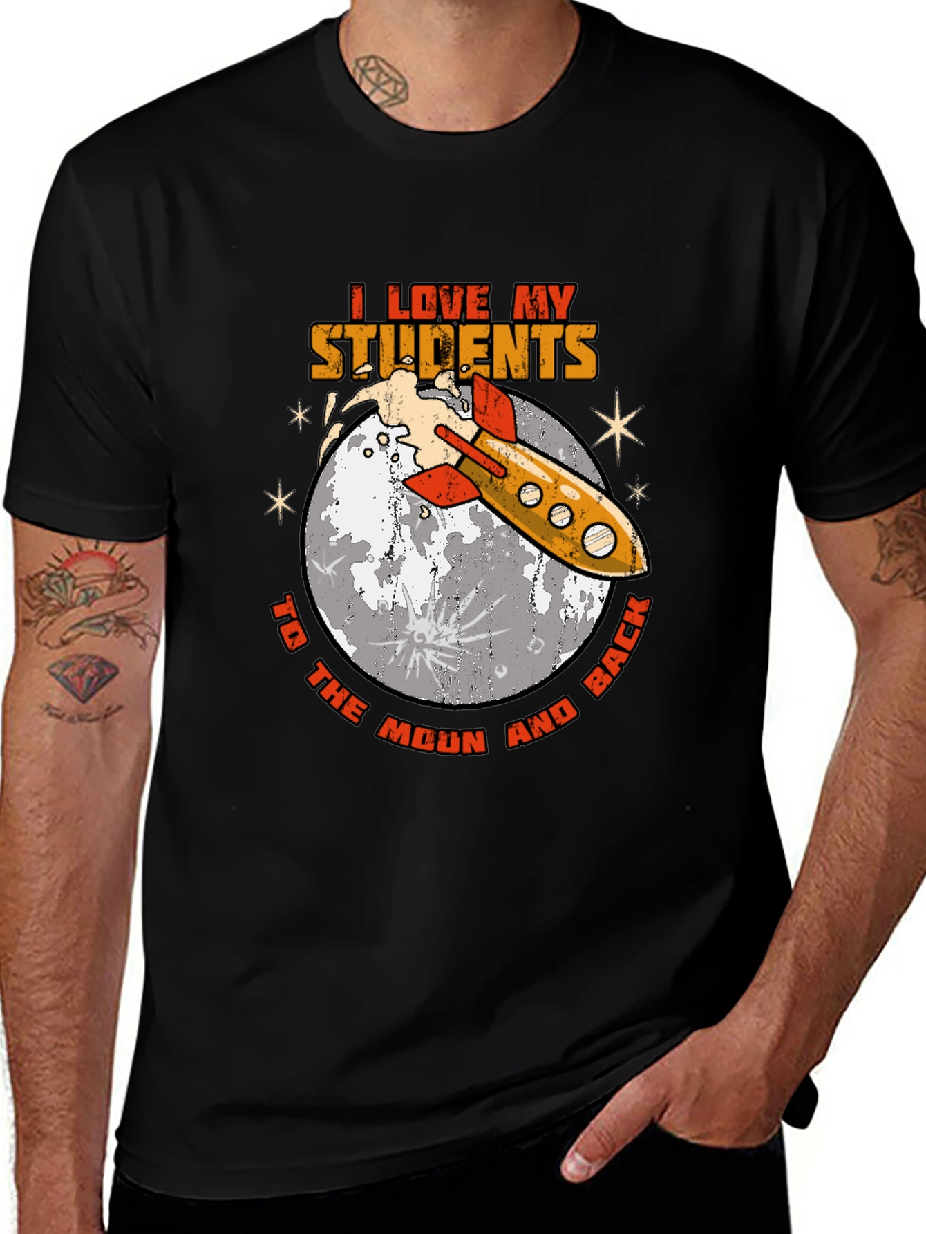 I Love My Students to The Moon and Back Teacher T-Shirt