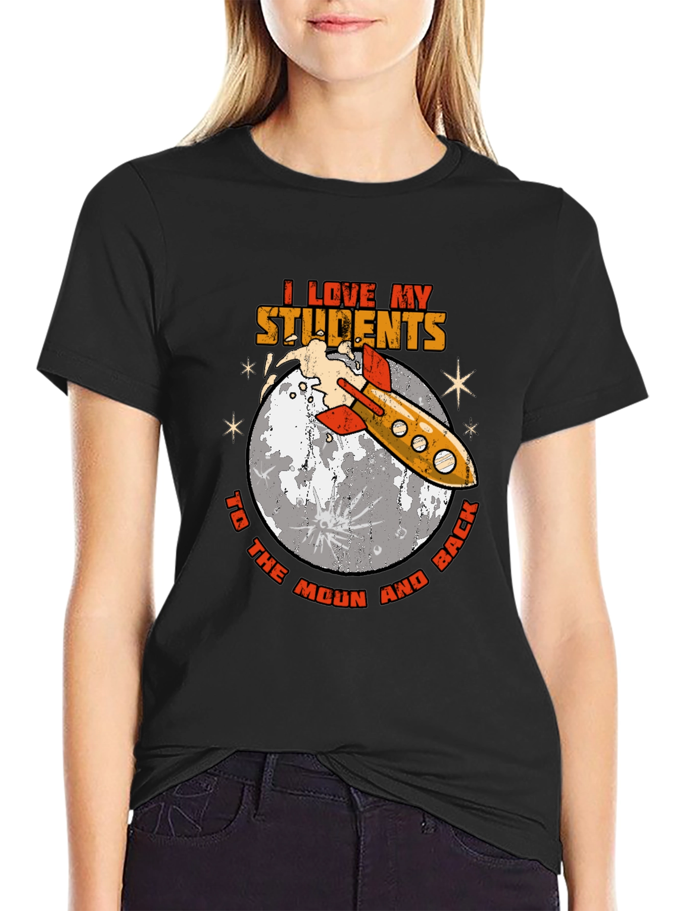 I Love My Students to The Moon and Back Teacher T-Shirt