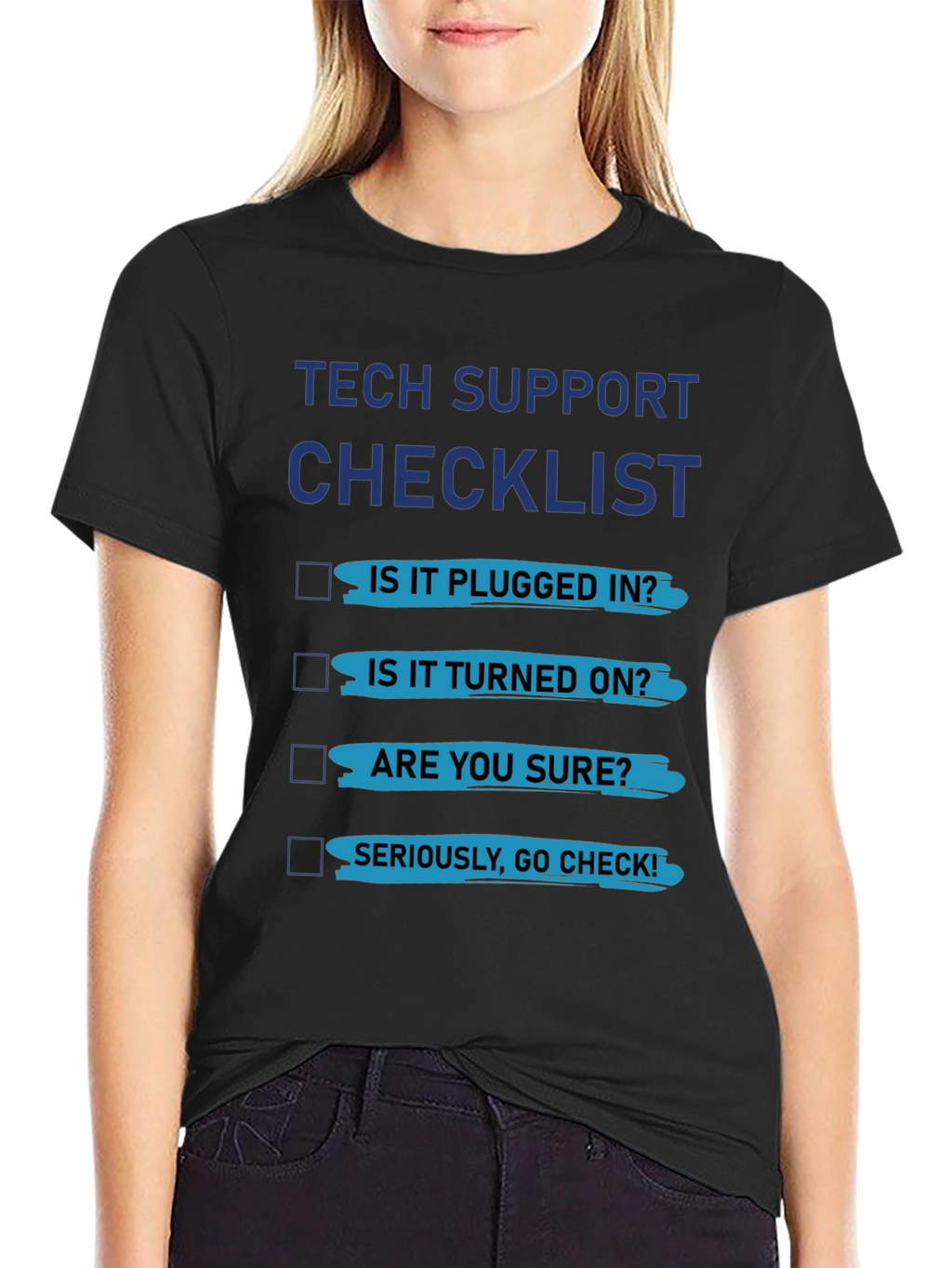 Tech Support Checklist Graphic Tee