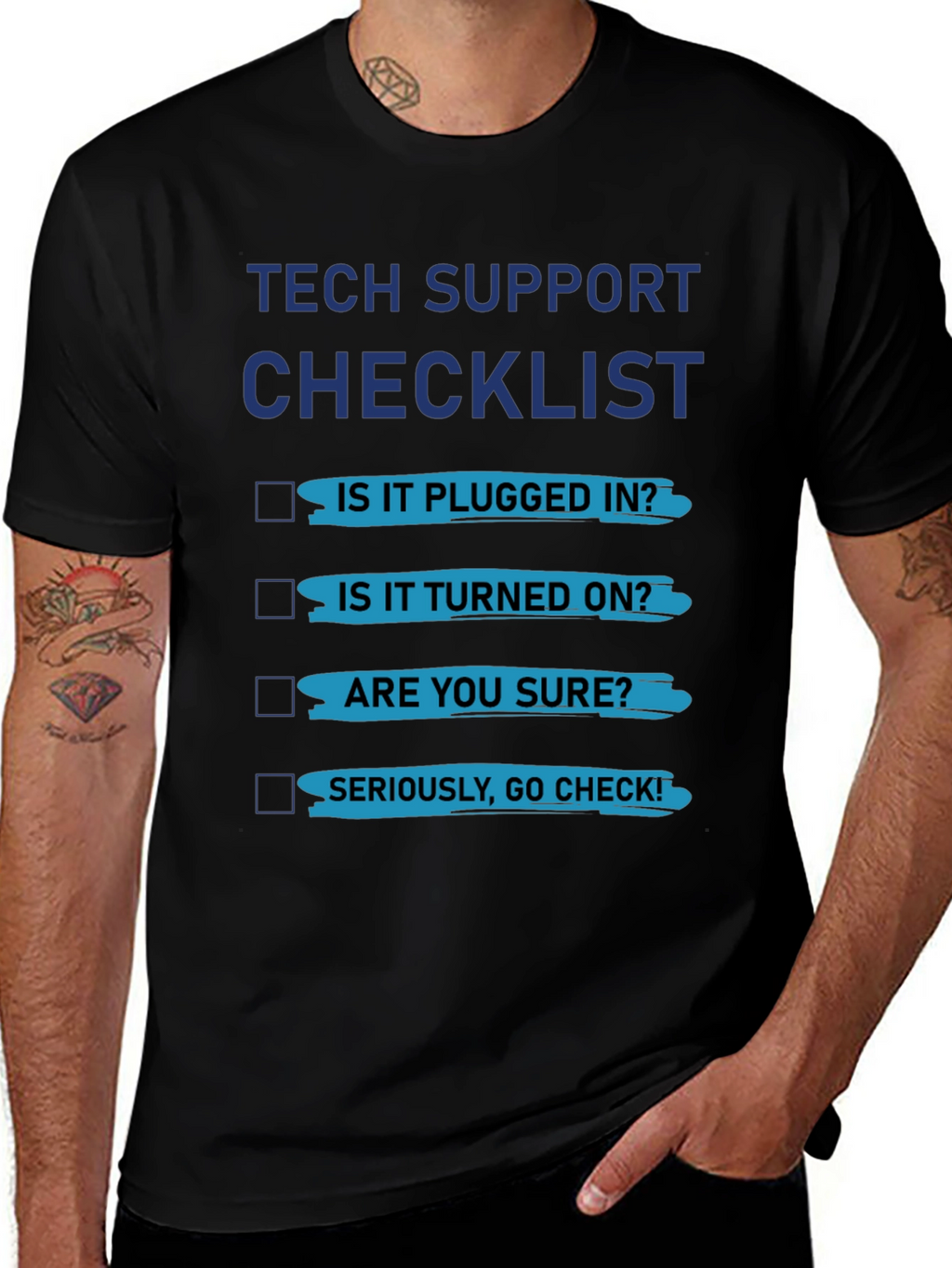 Tech Support Checklist Graphic Tee