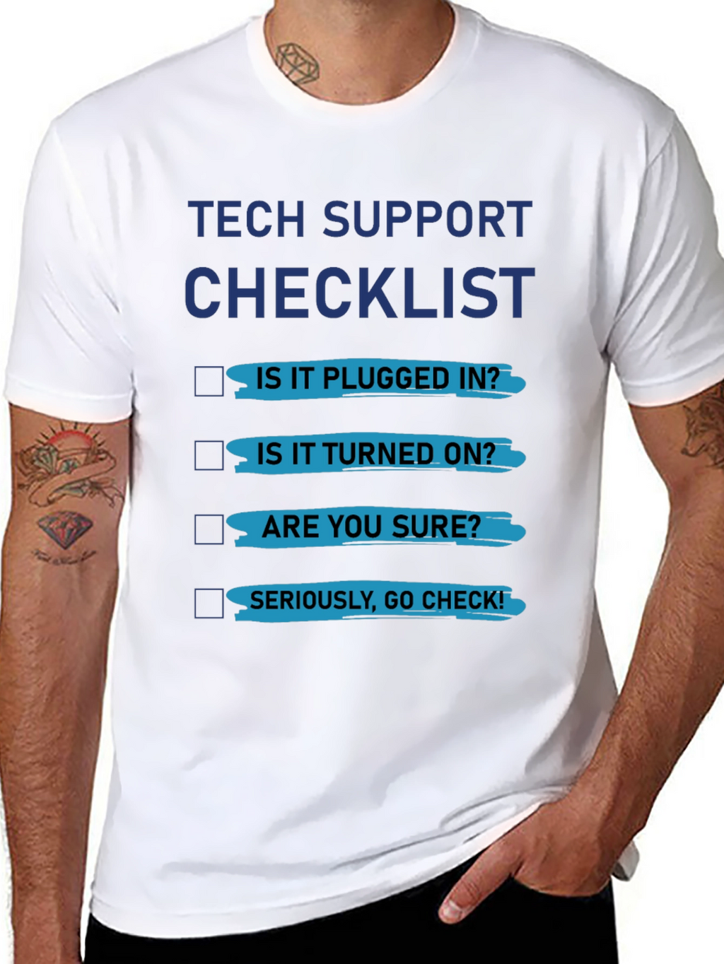 Tech Support Checklist Graphic Tee