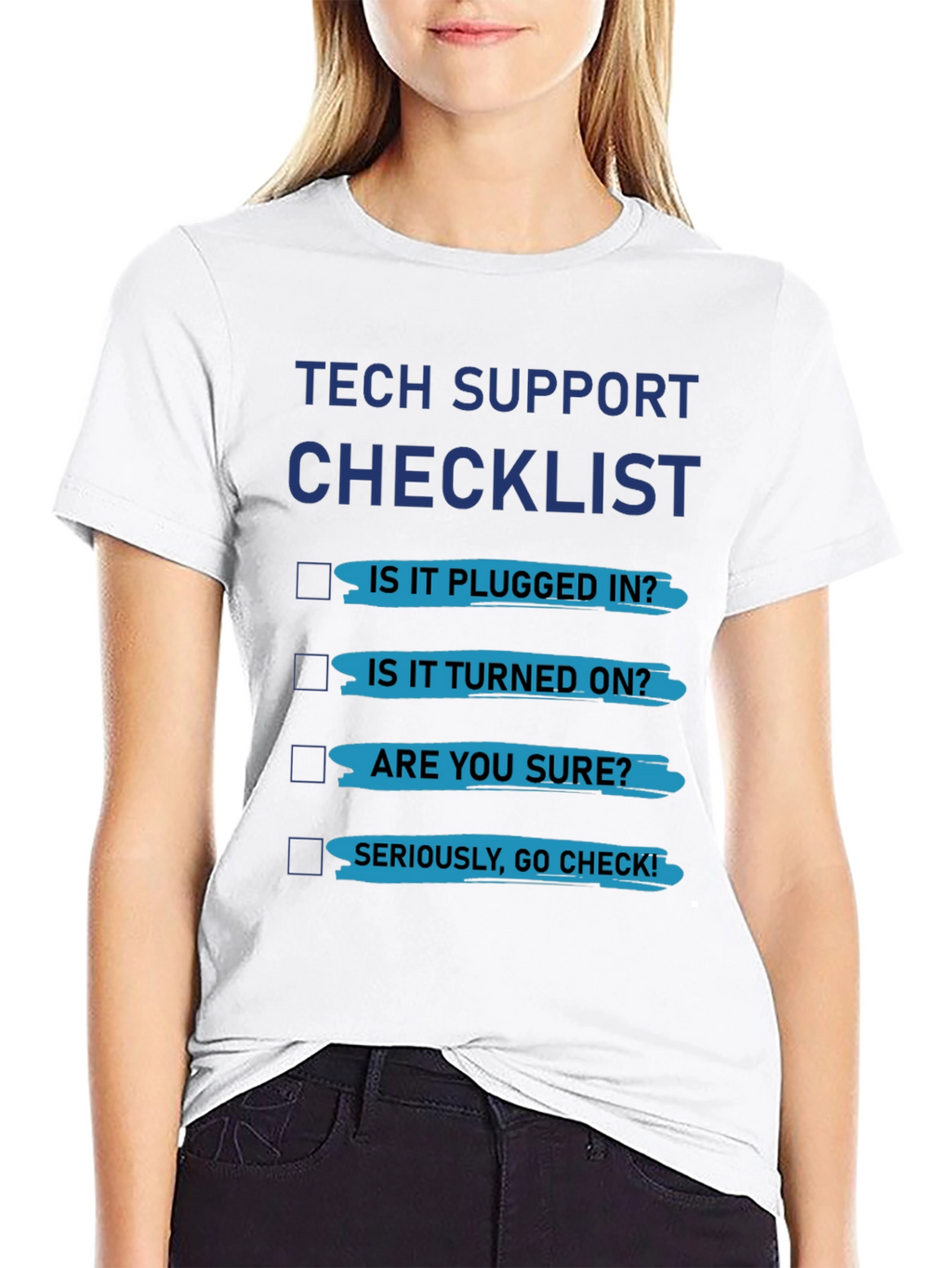 Tech Support Checklist Graphic Tee