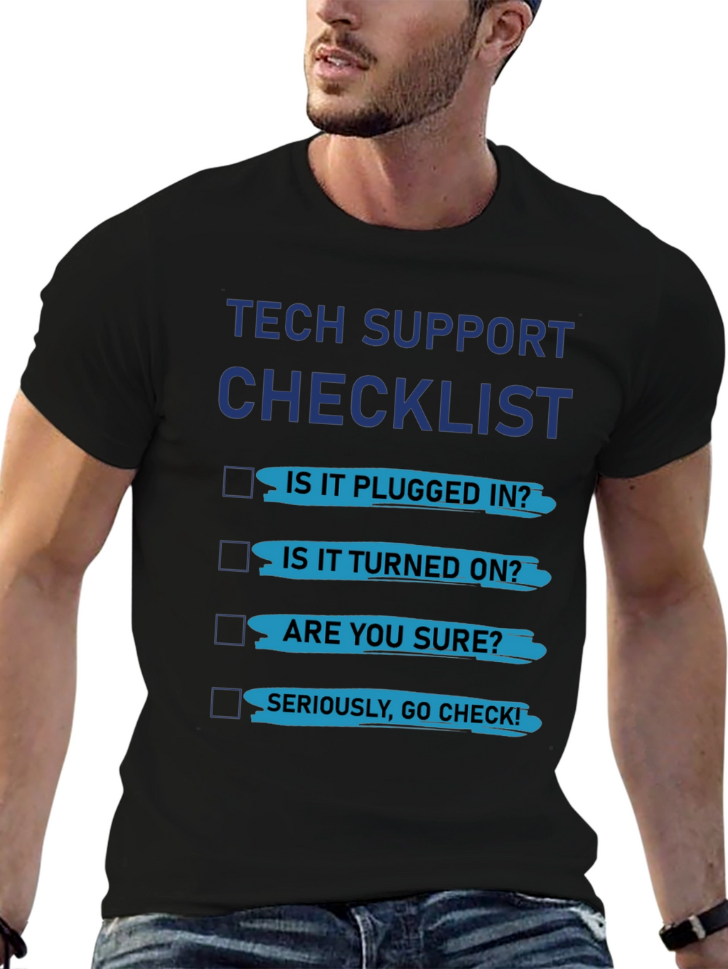 Tech Support Checklist Graphic Tee