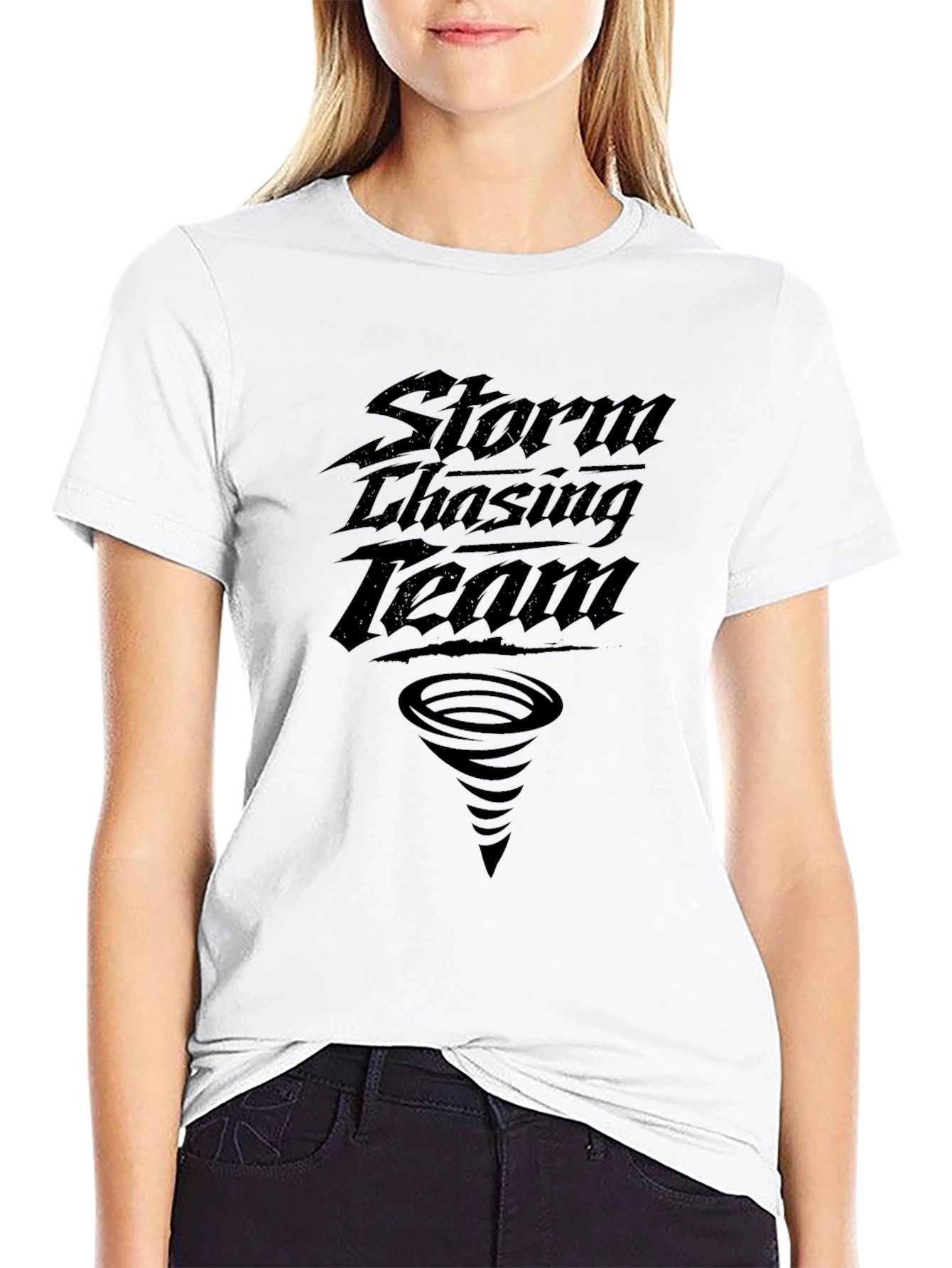Storm Chasing Team Black Graphic Tee