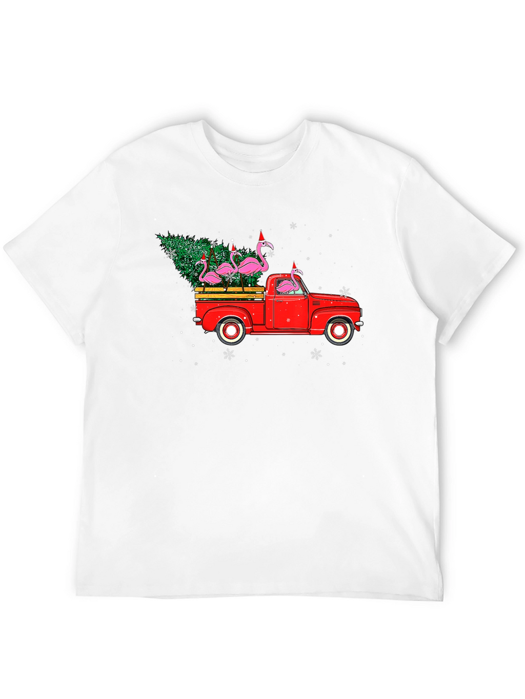 Flamingo Christmas Truck T-Shirt