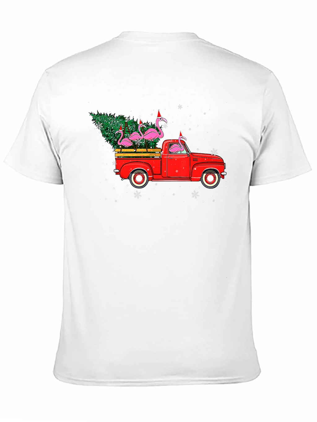 Flamingo Christmas Truck T-Shirt