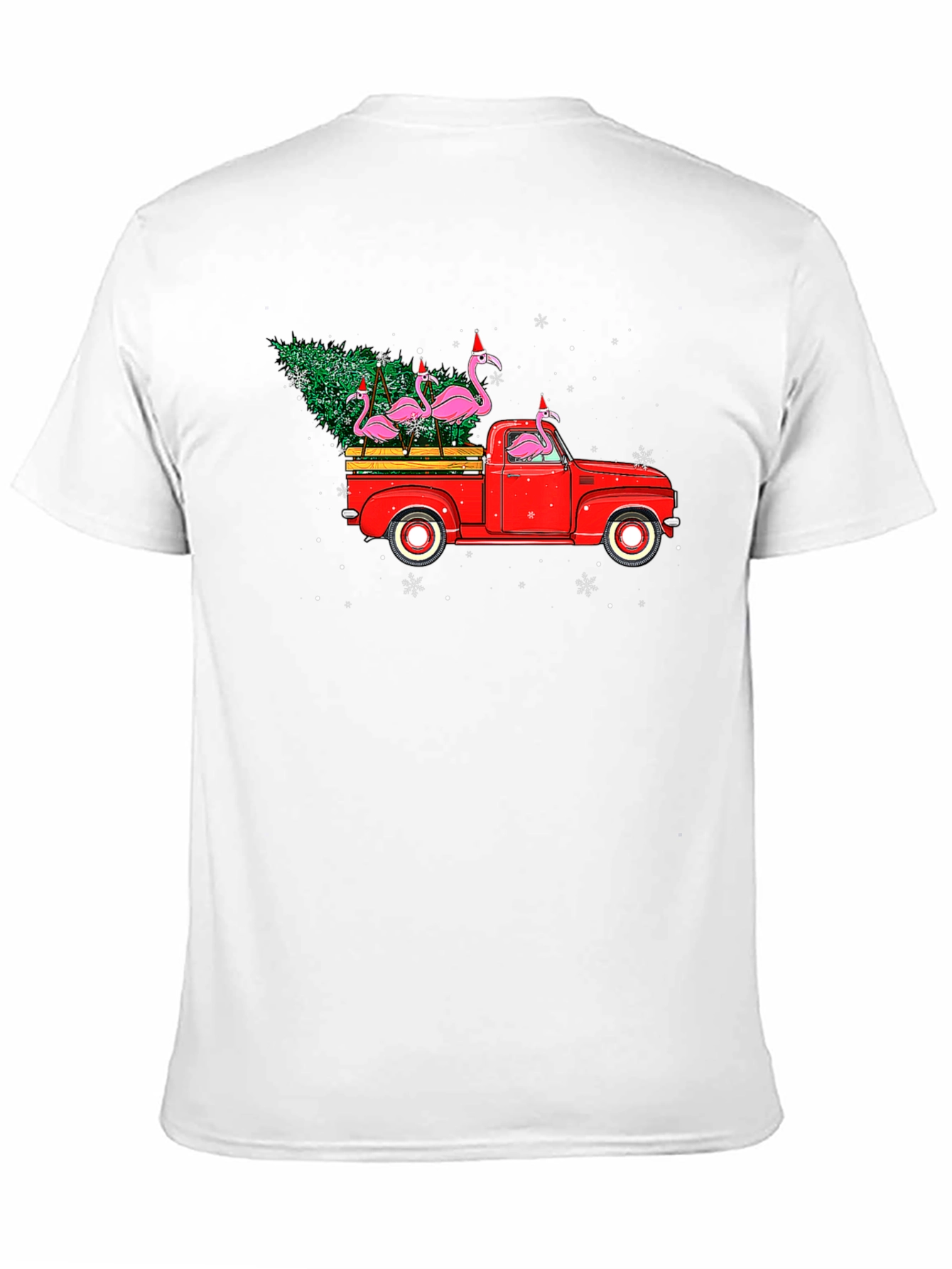 Flamingo Christmas Truck T-Shirt