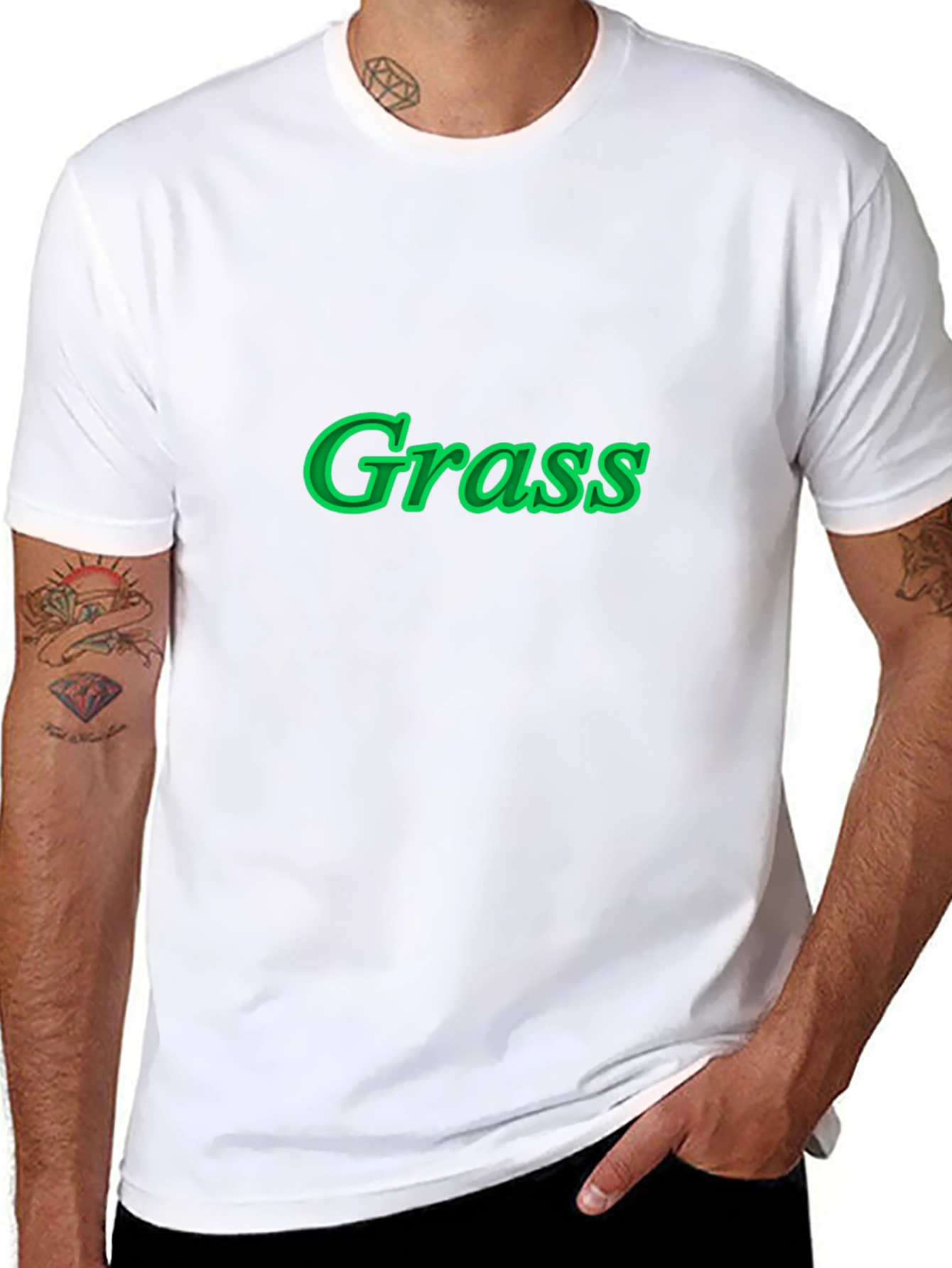 Grass Graphic Black T-Shirt