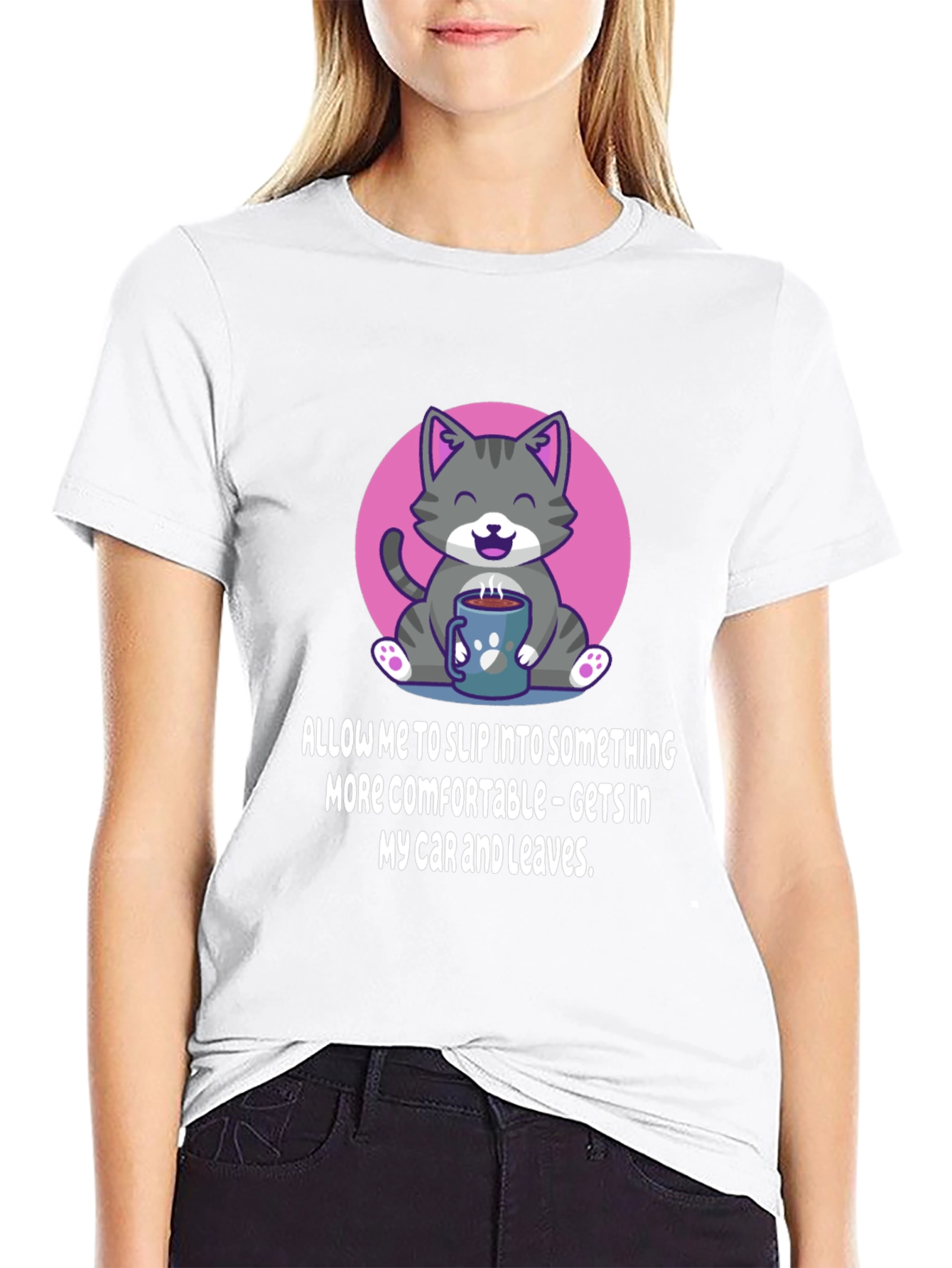 Cat and Coffee Comfort T-Shirt
