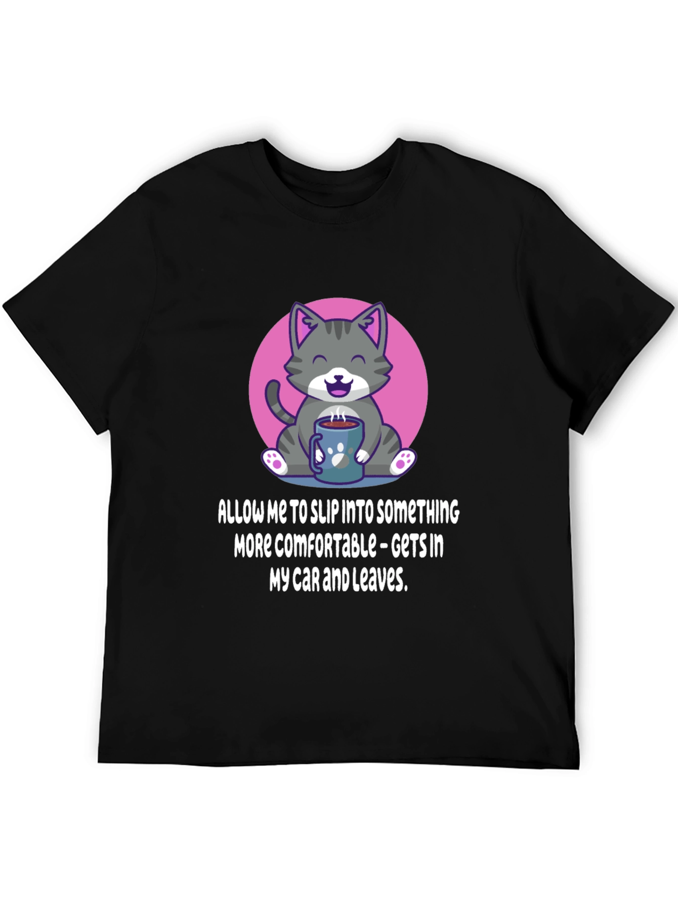 Cat and Coffee Comfort T-Shirt