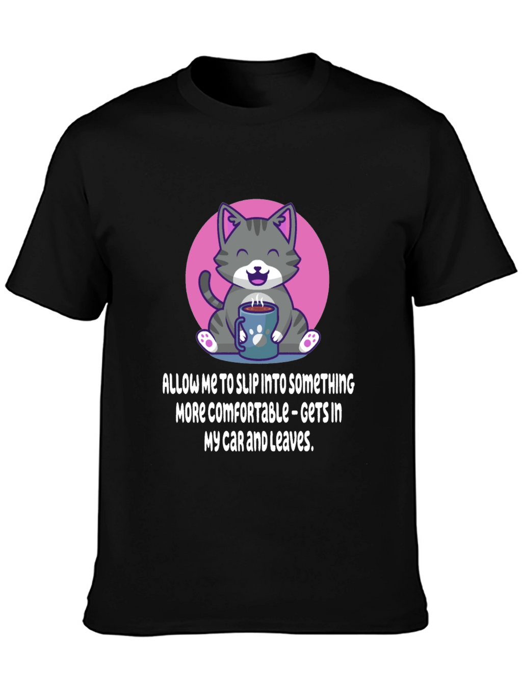 Cat and Coffee Comfort T-Shirt