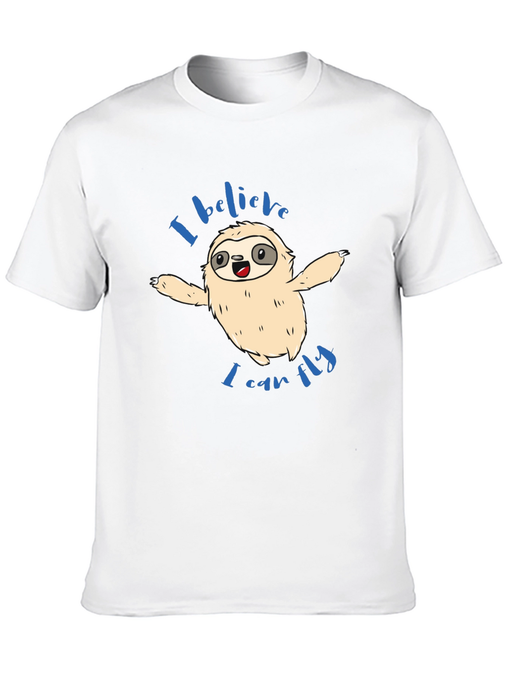 Sloth I Believe I Can Fly Graphic T-Shirt
