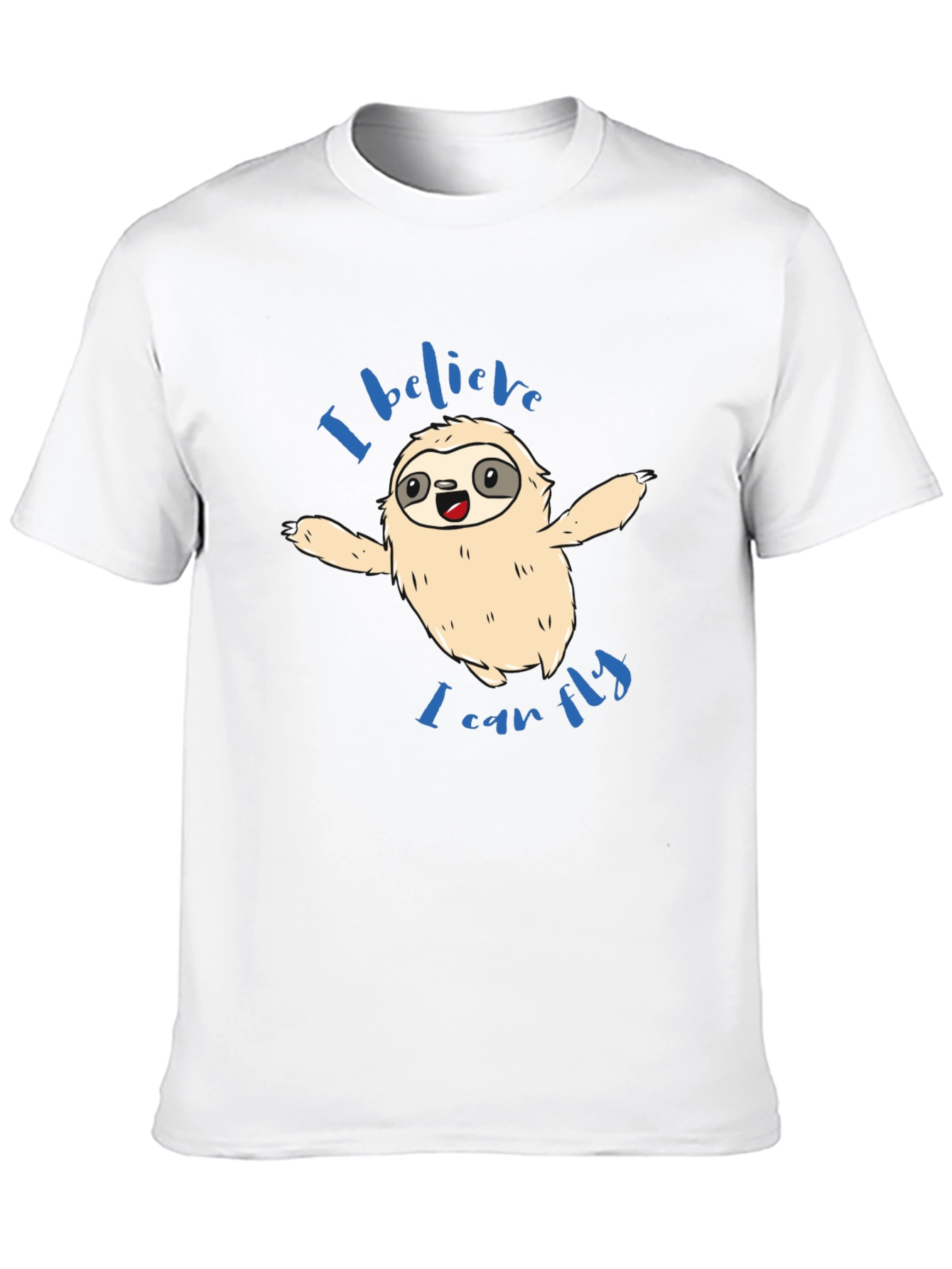 Sloth I Believe I Can Fly Graphic T-Shirt