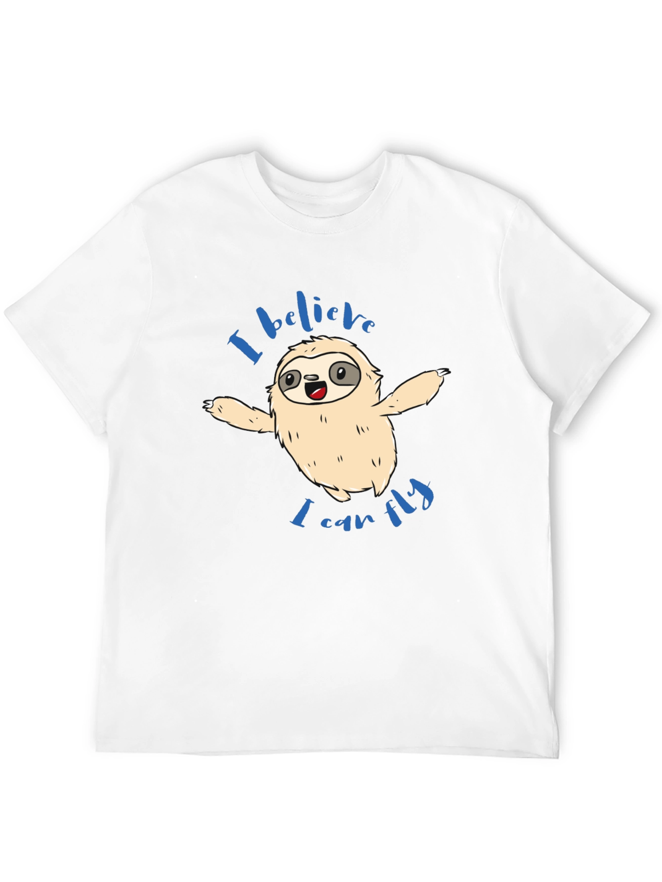 Sloth I Believe I Can Fly Graphic T-Shirt