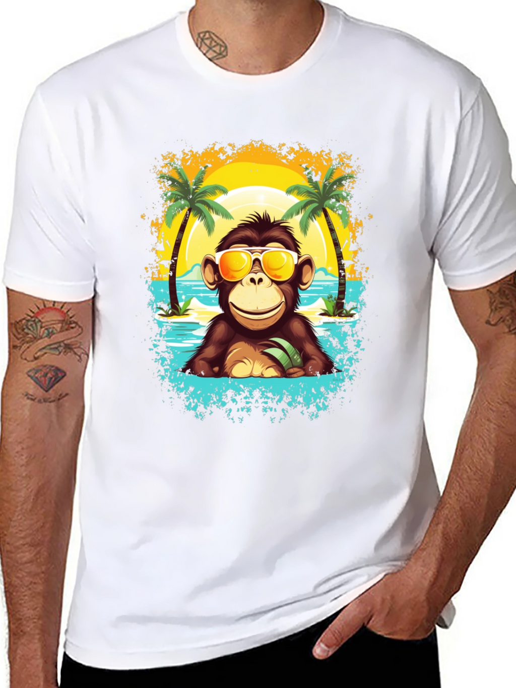 Cool Monkey Beach Vibes T-Shirt