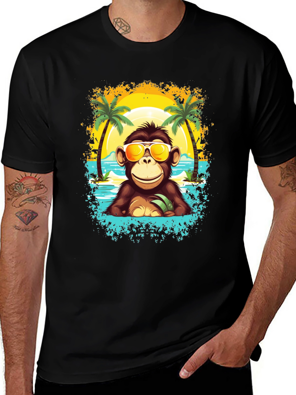 Cool Monkey Beach Vibes T-Shirt