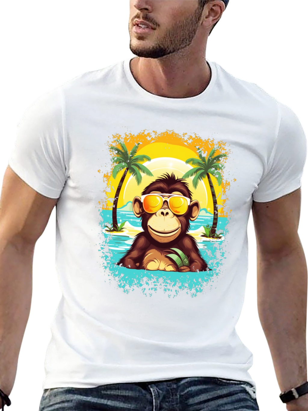 Cool Monkey Beach Vibes T-Shirt